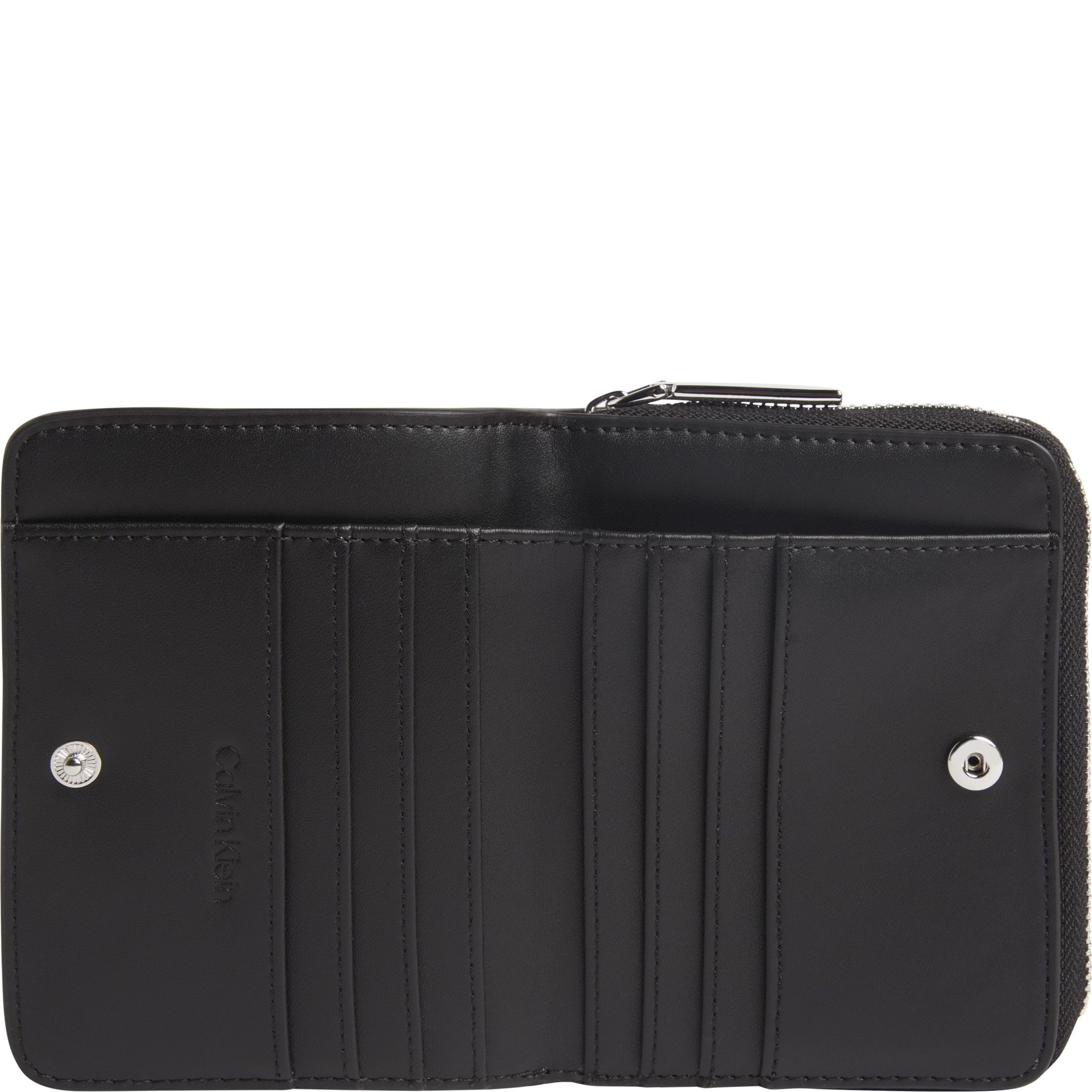 CALVIN KLEIN Piniginė moterims, Juoda, Must zip around wallet 2