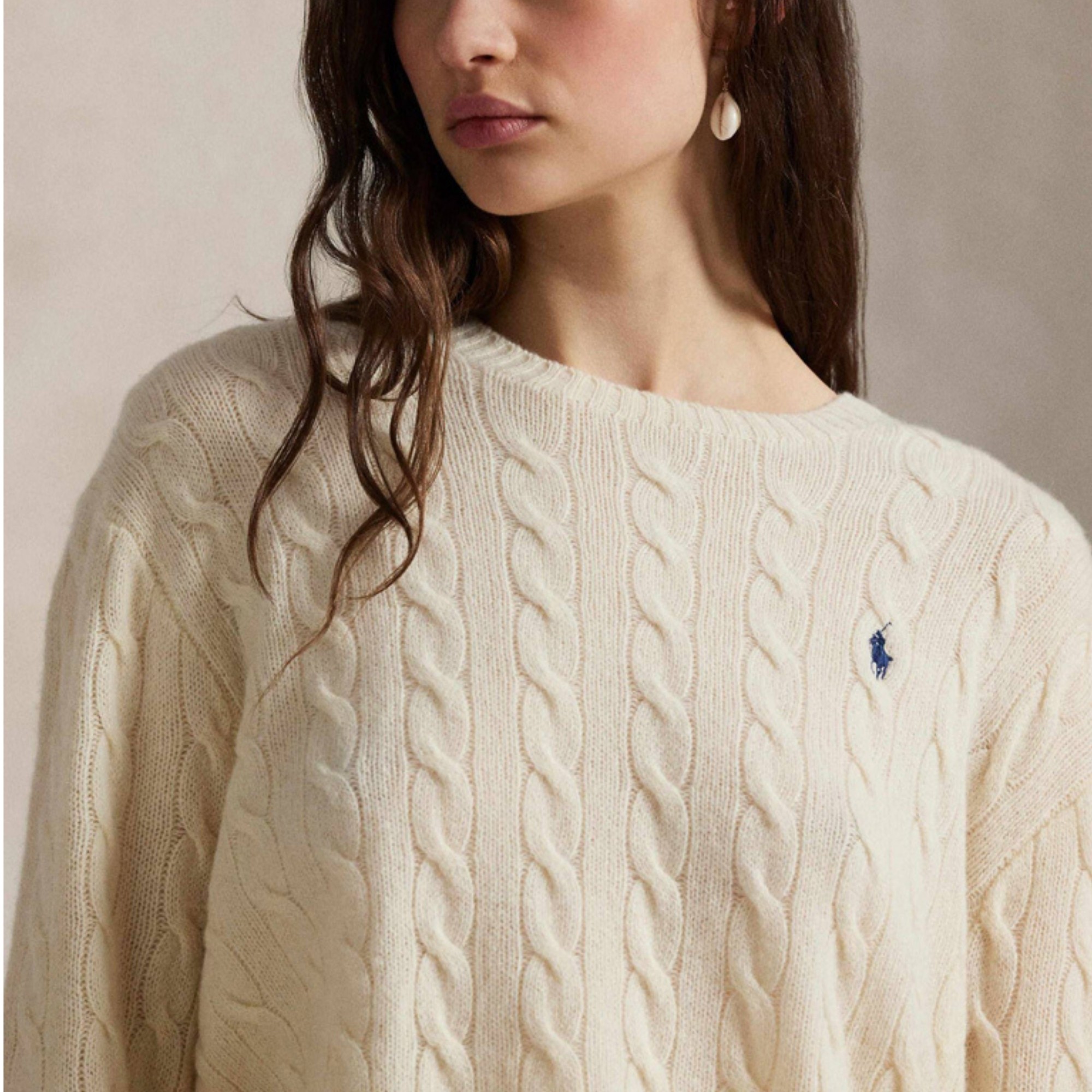 POLO RALPH LAUREN Megztinis moterims, Smėlio, Pullover 2