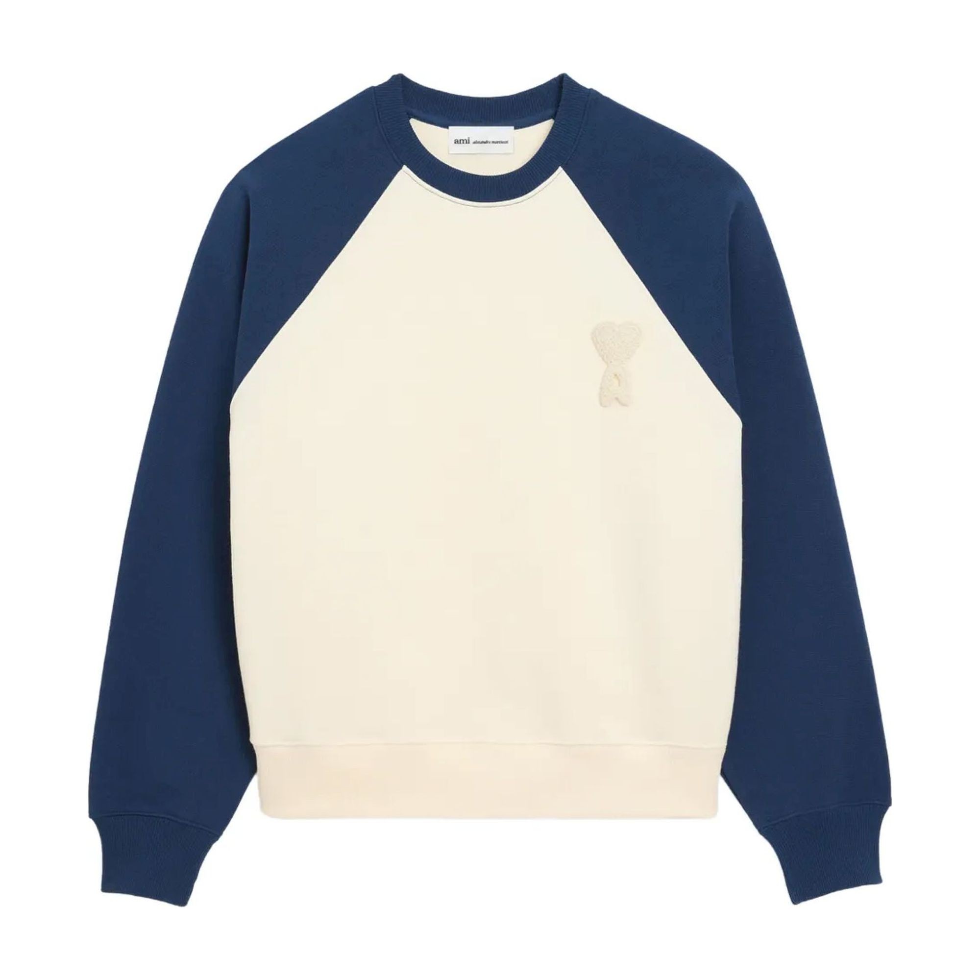 AMI PARIS Sportinis nertinis, Balta, Boxy fit crewneck 1