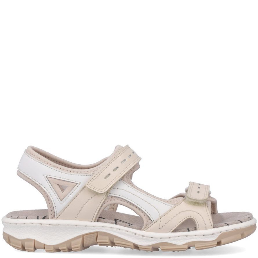 RIEKER Basutės moterims, Smėlio, SANDALS 4