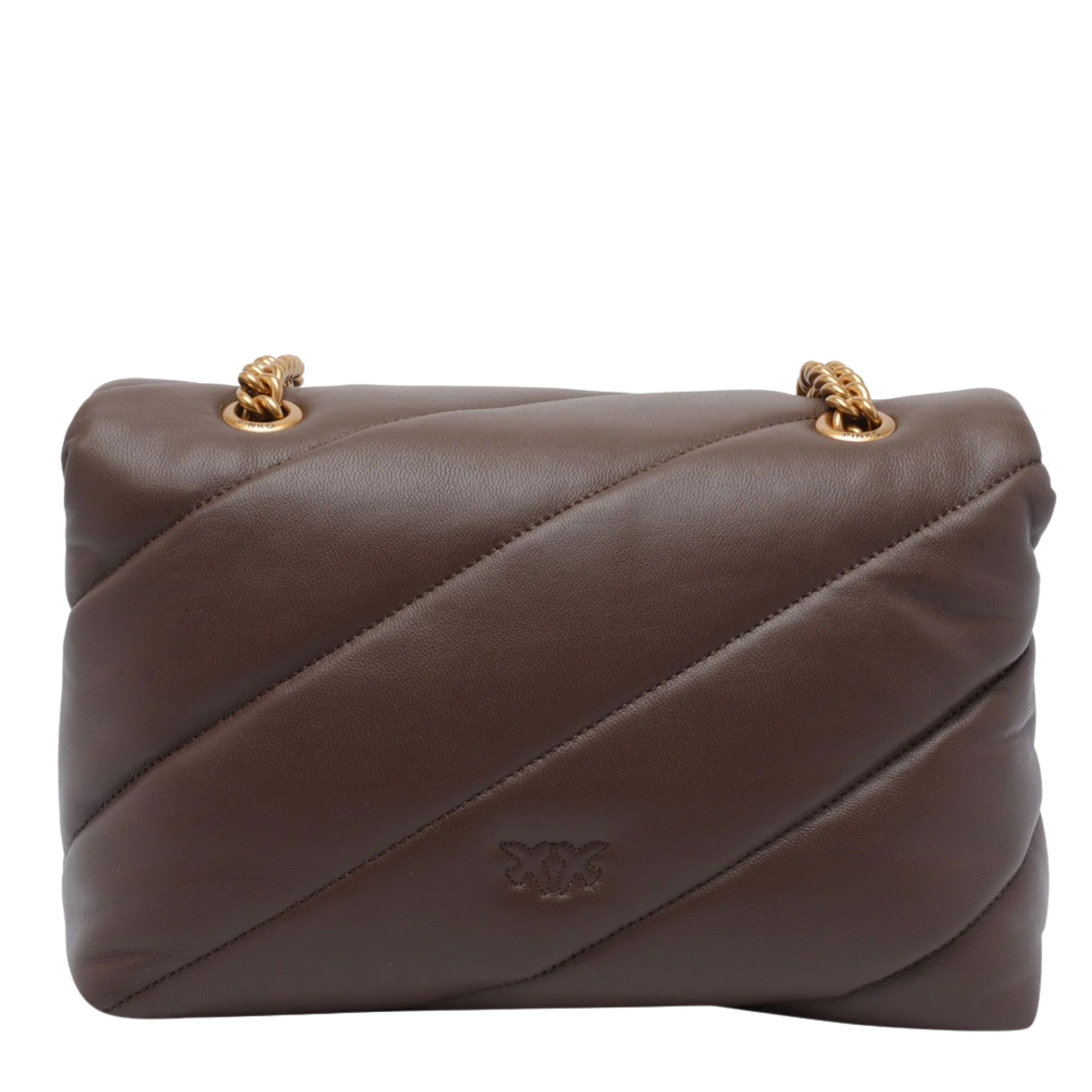 PINKO Rankinė per petį moterims, Ruda, Love puff classic sheep nappa 2