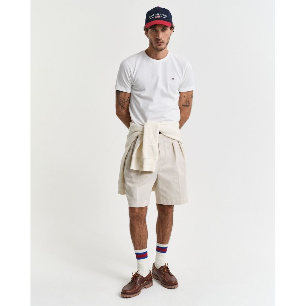 GANT Marškinėliai vyrams, Geltona, SLIM PIQUE SS T-SHIRT 5