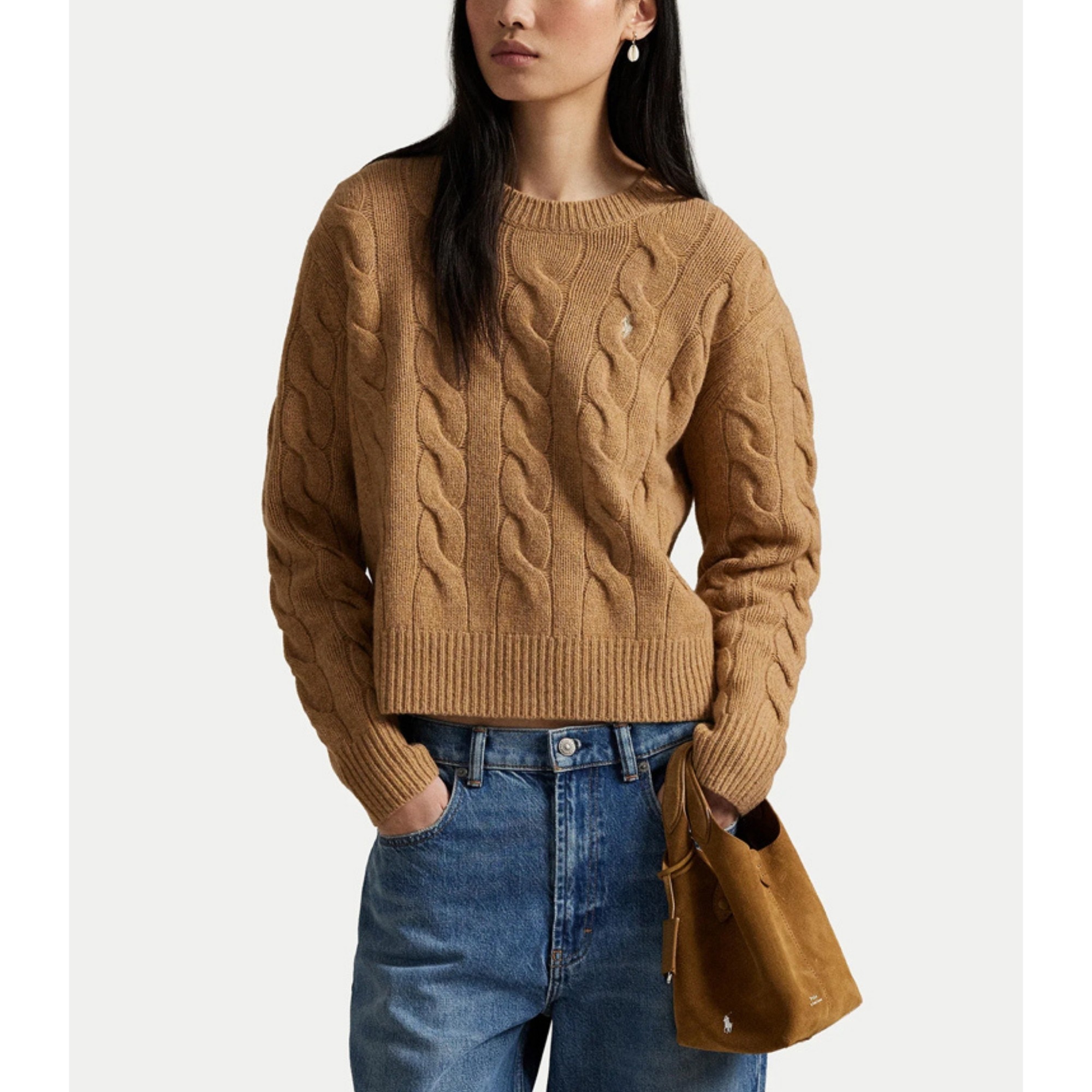 POLO RALPH LAUREN Megztinis moterims, Ruda, Pullover 5