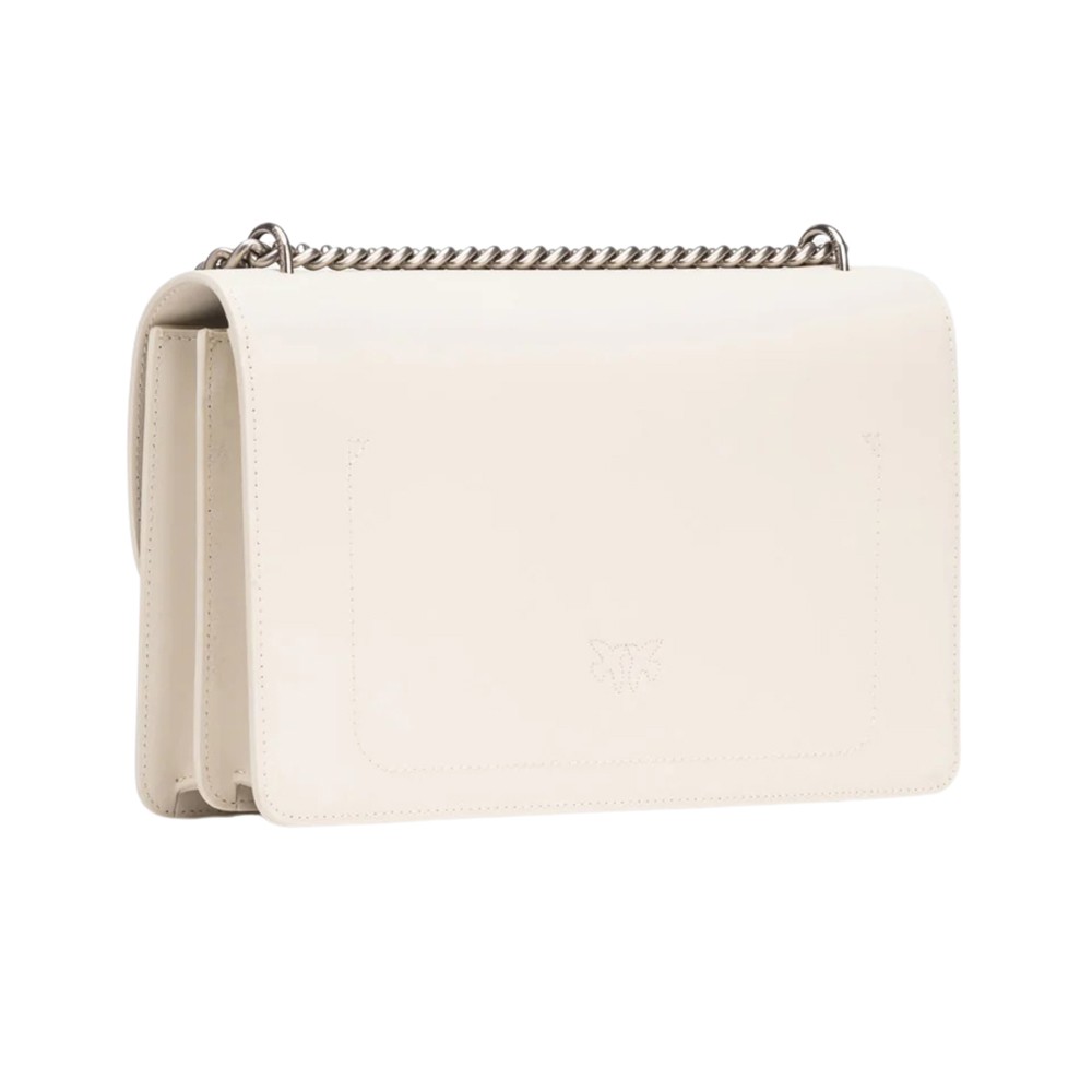 PINKO Rankinė per petį moterims, Balta, Love one classic crossbody bag 2