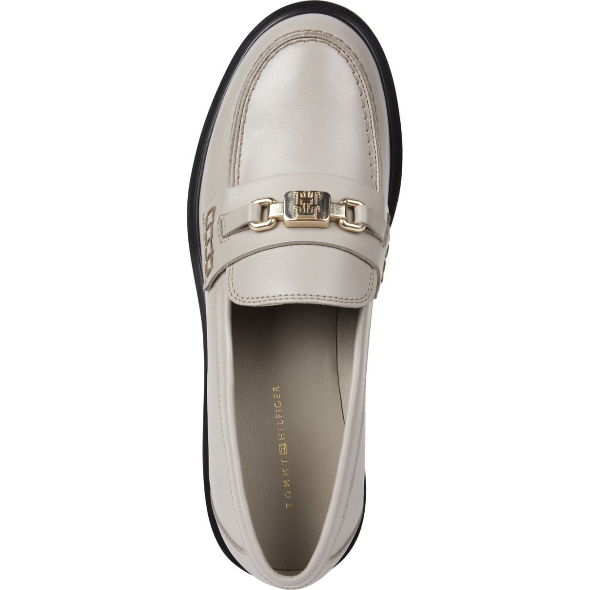 TOMMY HILFIGER Loaferiai moterims, Pilka, Hardware loafer 3