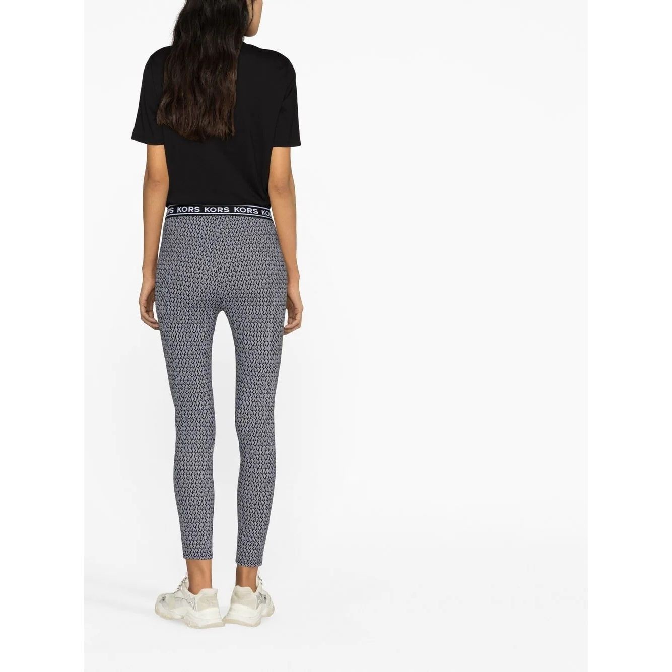 MICHAEL KORS Tamprės moterims, Juoda, MK logo legging 4