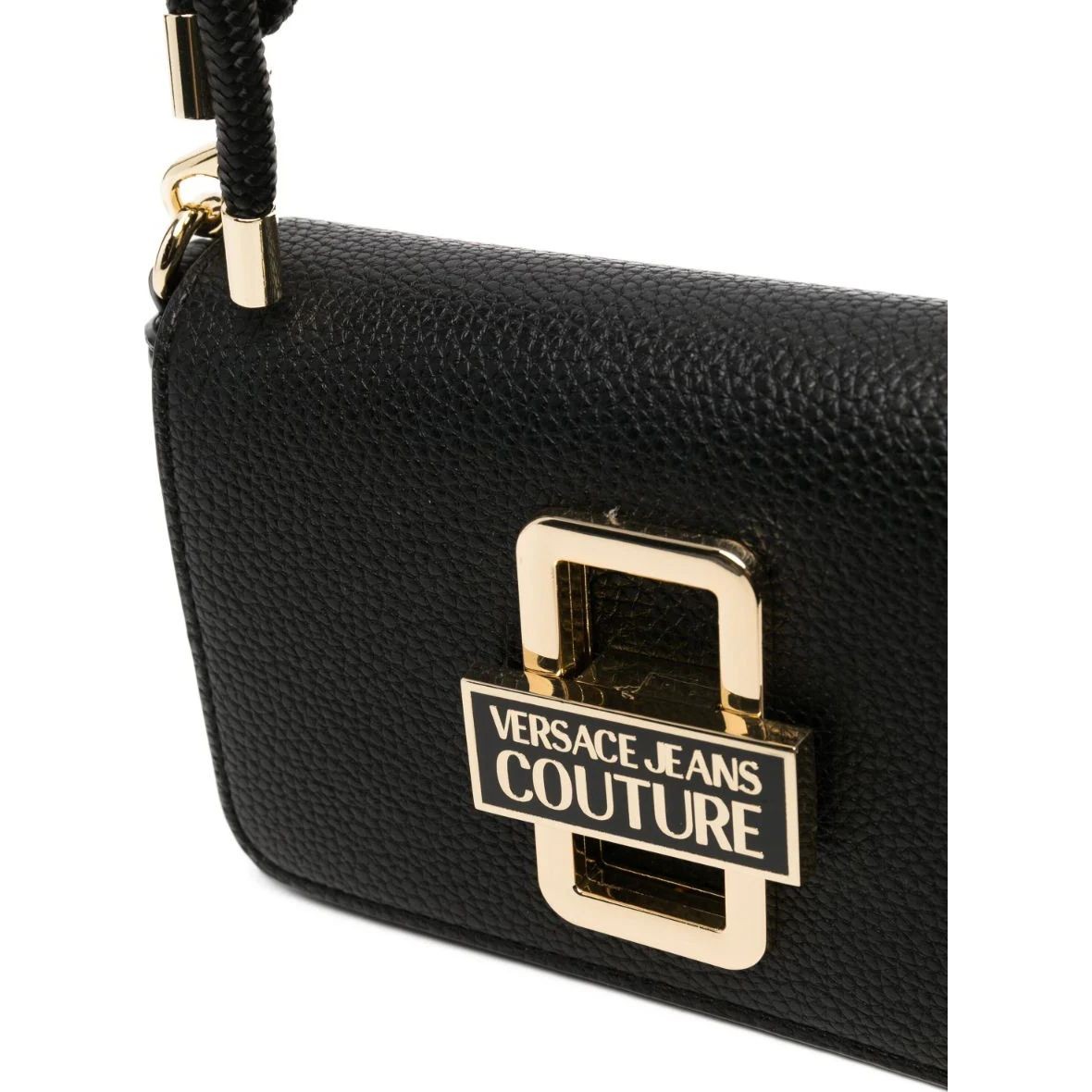 VERSACE JEANS CUTURE Rankinė per petį moterims, Juoda, Logo twist  crossbody 3