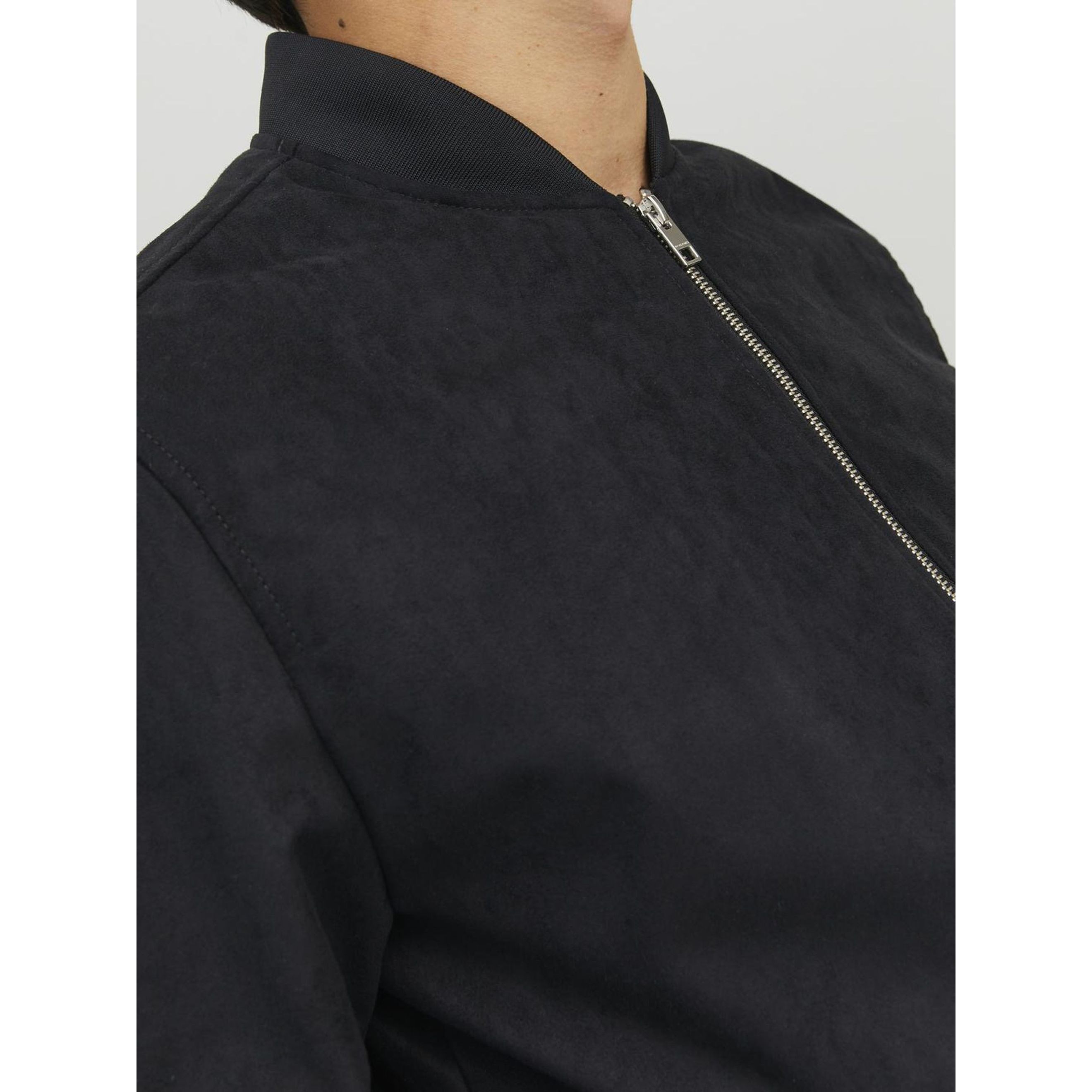 JACK & JONES Striukė vyrams, Juoda, JJEROCKY FAUX SUEDE 6