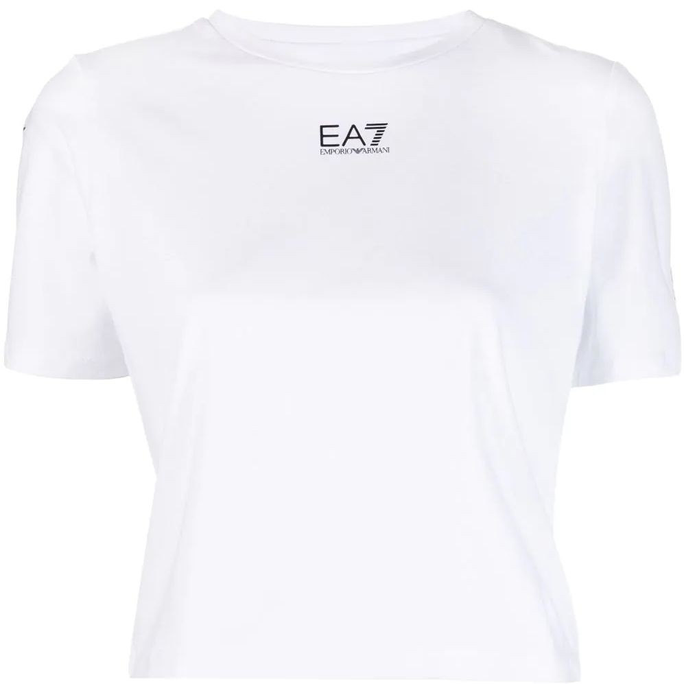 EA7 Marškinėliai trump. rankovėmis moterims, Balta, T-shirt 1