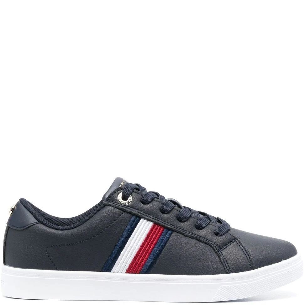 TOMMY HILFIGER Sportiniai bateliai moterims, Mėlyna, ESSENTIAL STRIPES SNEAKER 2