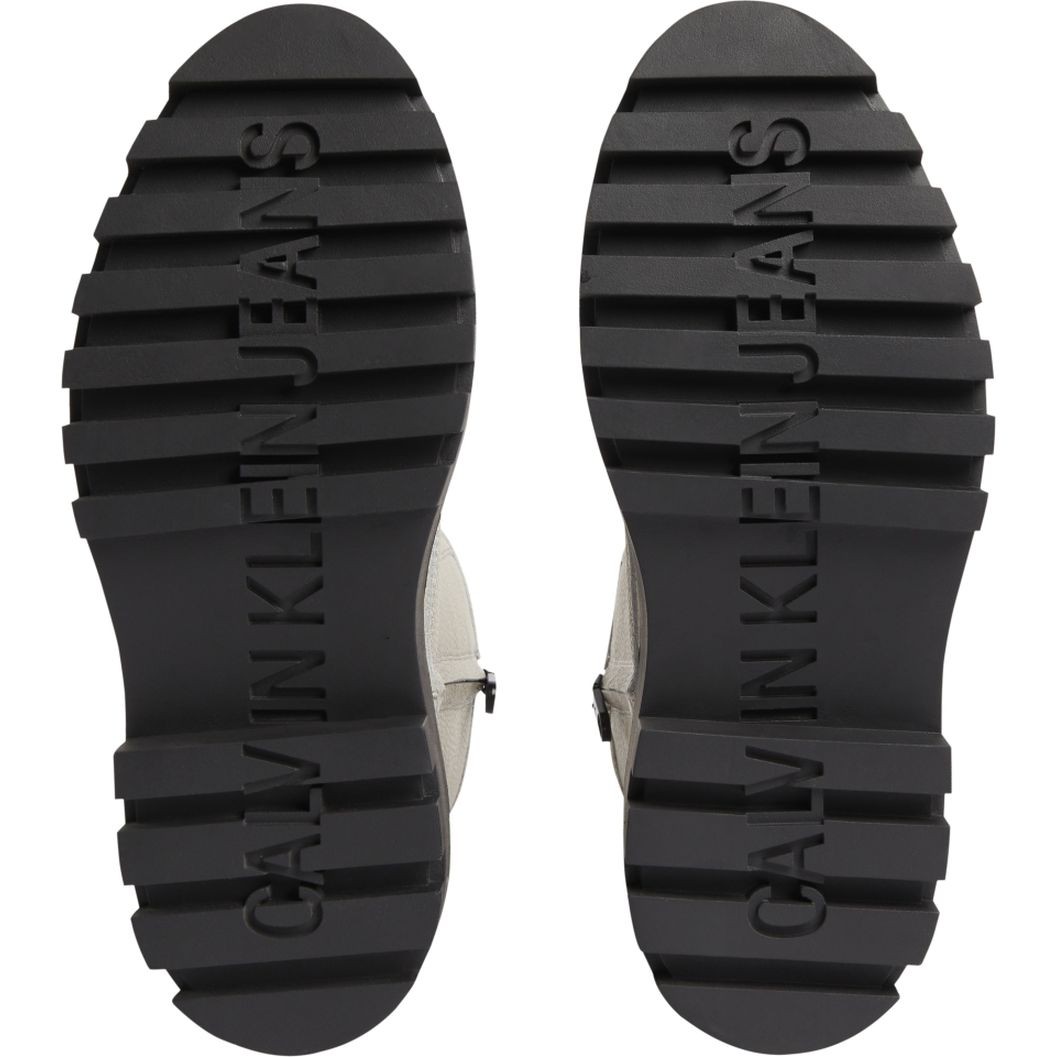 CALVIN KLEIN JEANS Aulinukai moterims, Smėlio, FLATFORM MID LACEUP BOOT 5