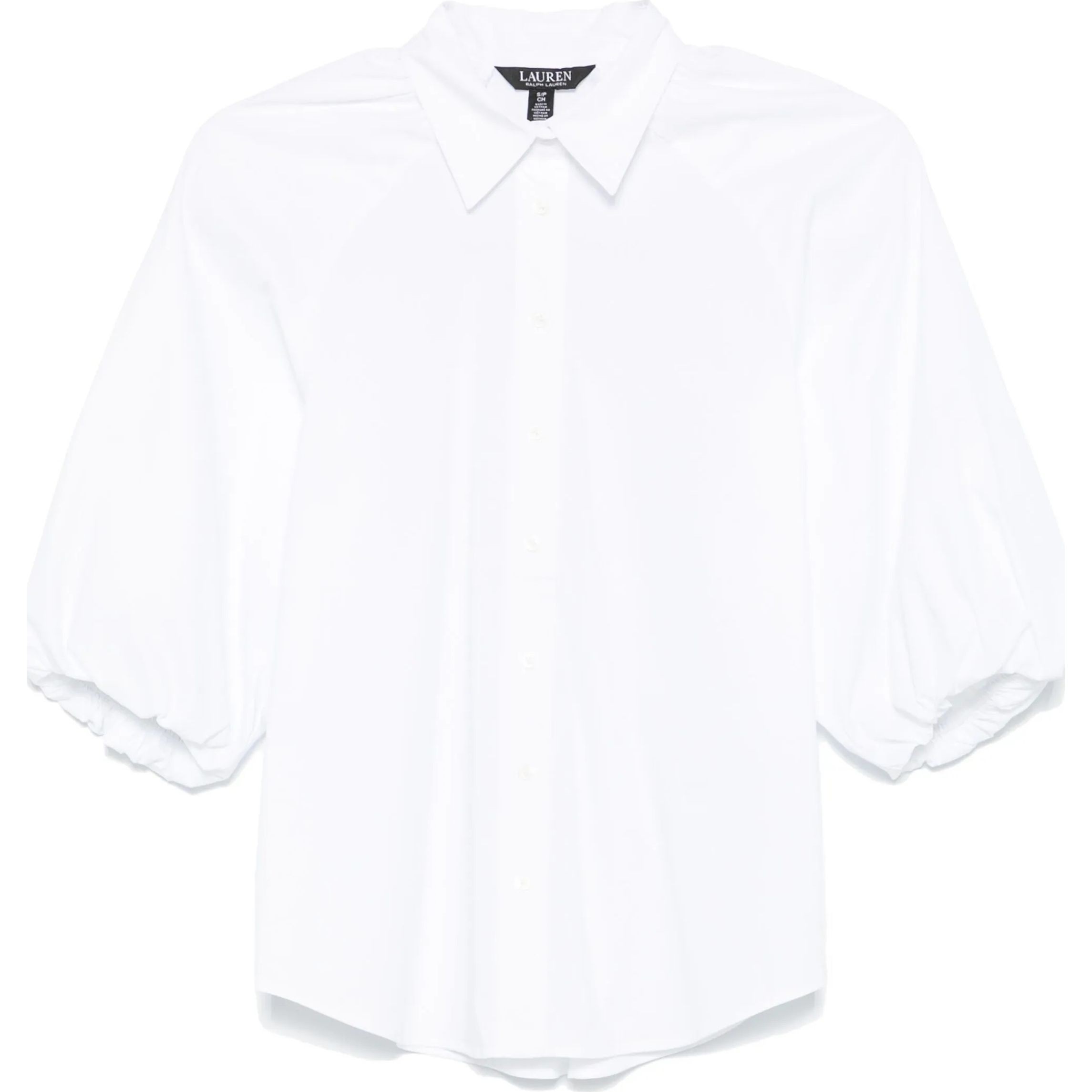 LAUREN RALPH LAUREN Marškiniai ilgomis rankovėmis moterims, Balta, Farren mid sleeve button shirt 1