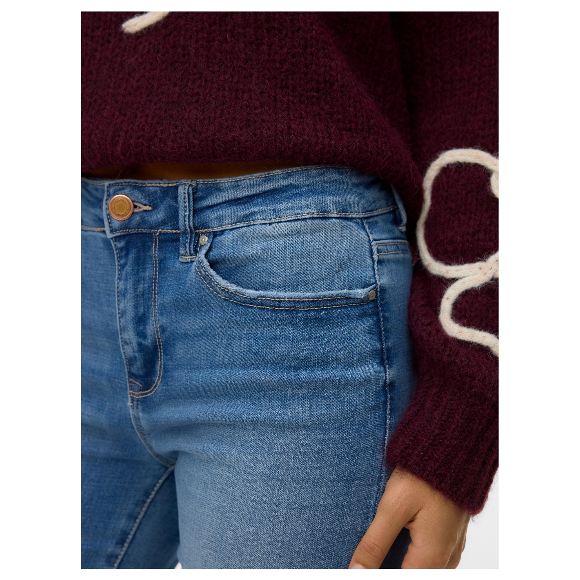 VERO MODA Tiesūs džinsai moterims, Mėlyna, Flash 4