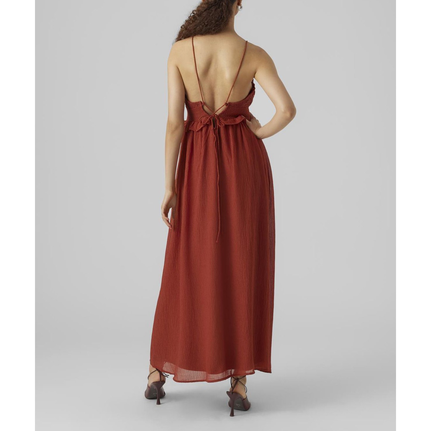 VERO MODA Maxi suknelė moterims, Raudona, VMSARA SINGLET MAXI D 4