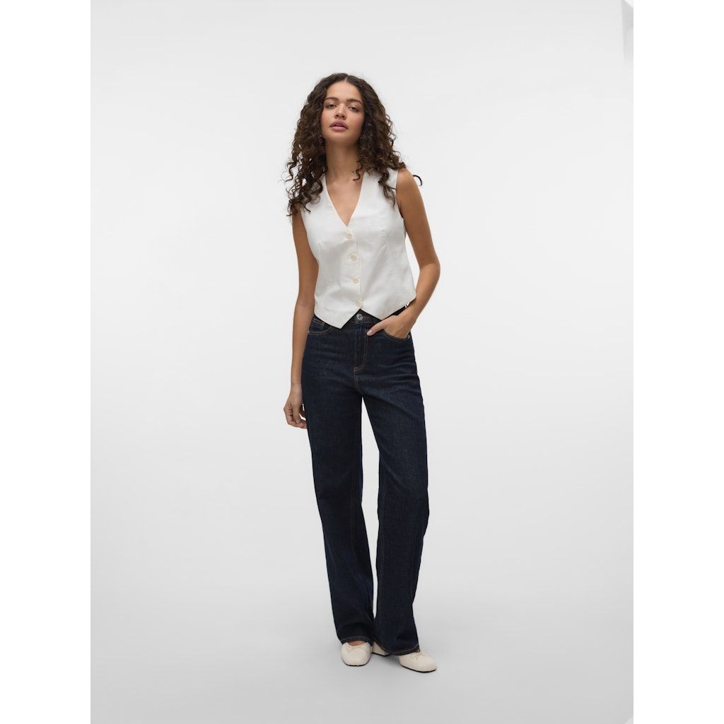 VERO MODA Liemenė moterims, Balta, Nila tailored waistcoat 5