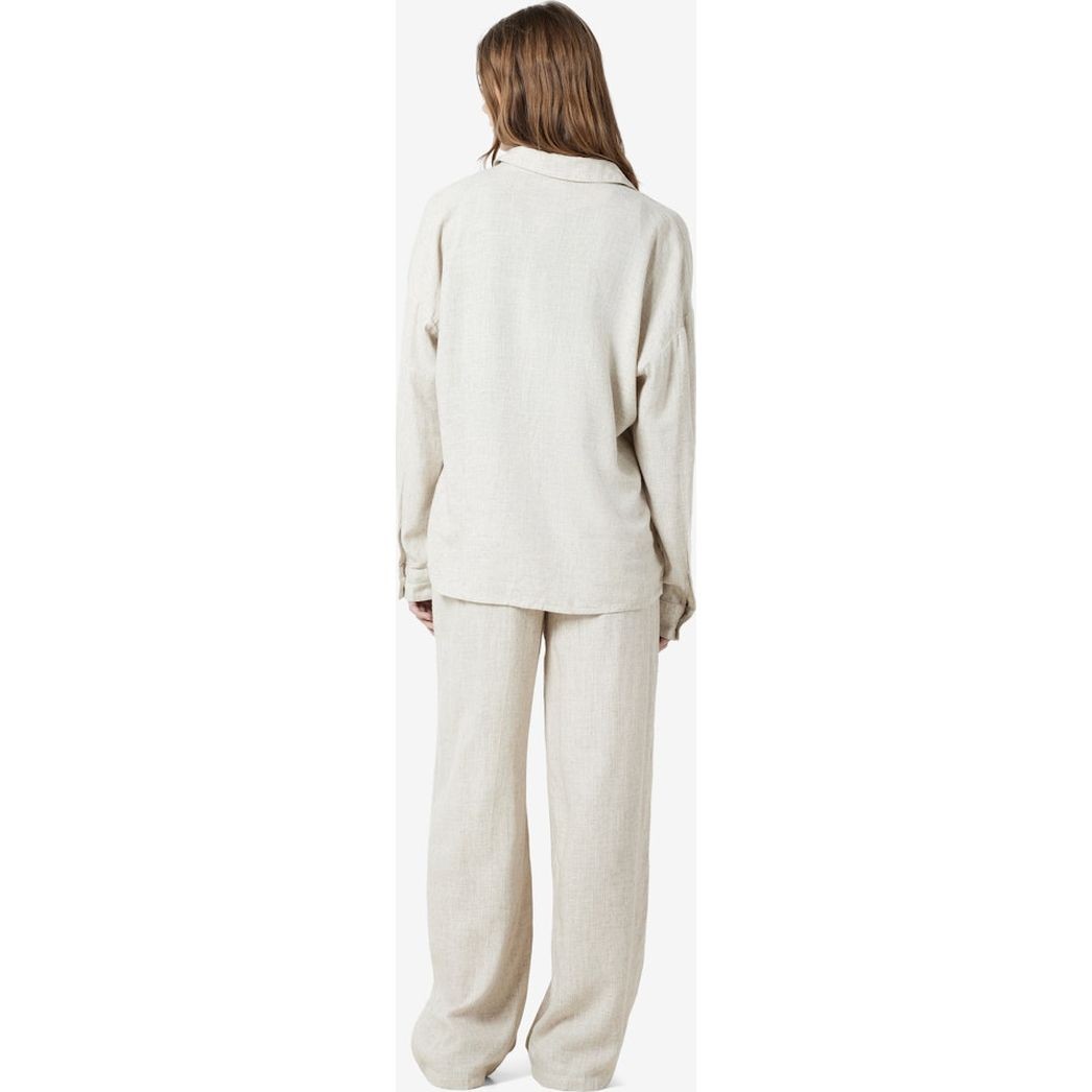 NOISY MAY Marškiniai moterims, Smėlio, NMLEILANI L/S 4