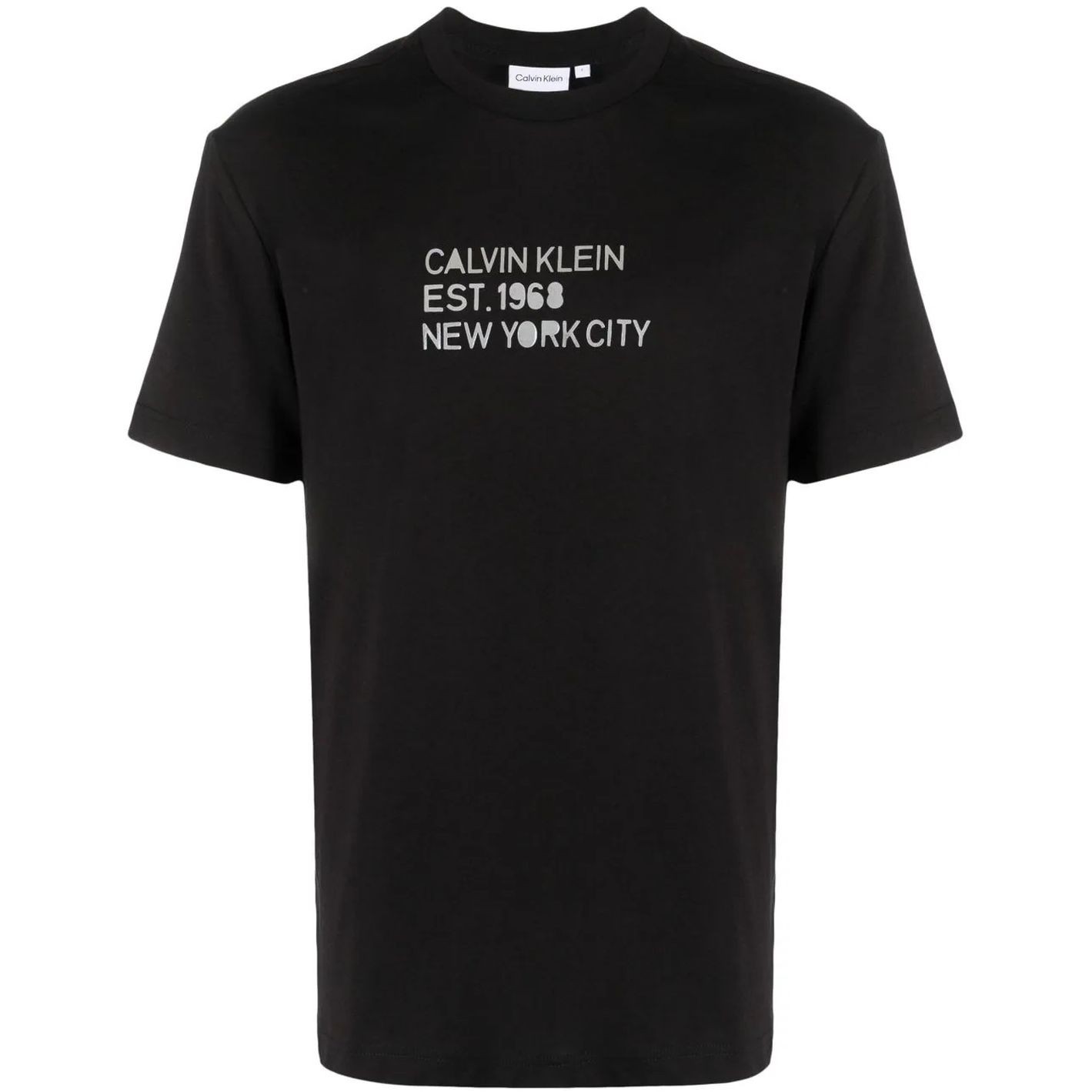 CALVIN KLEIN Marškinėliai trump. rankovėmis vyrams, Juoda, Mixed print stencil logo t-shi 1