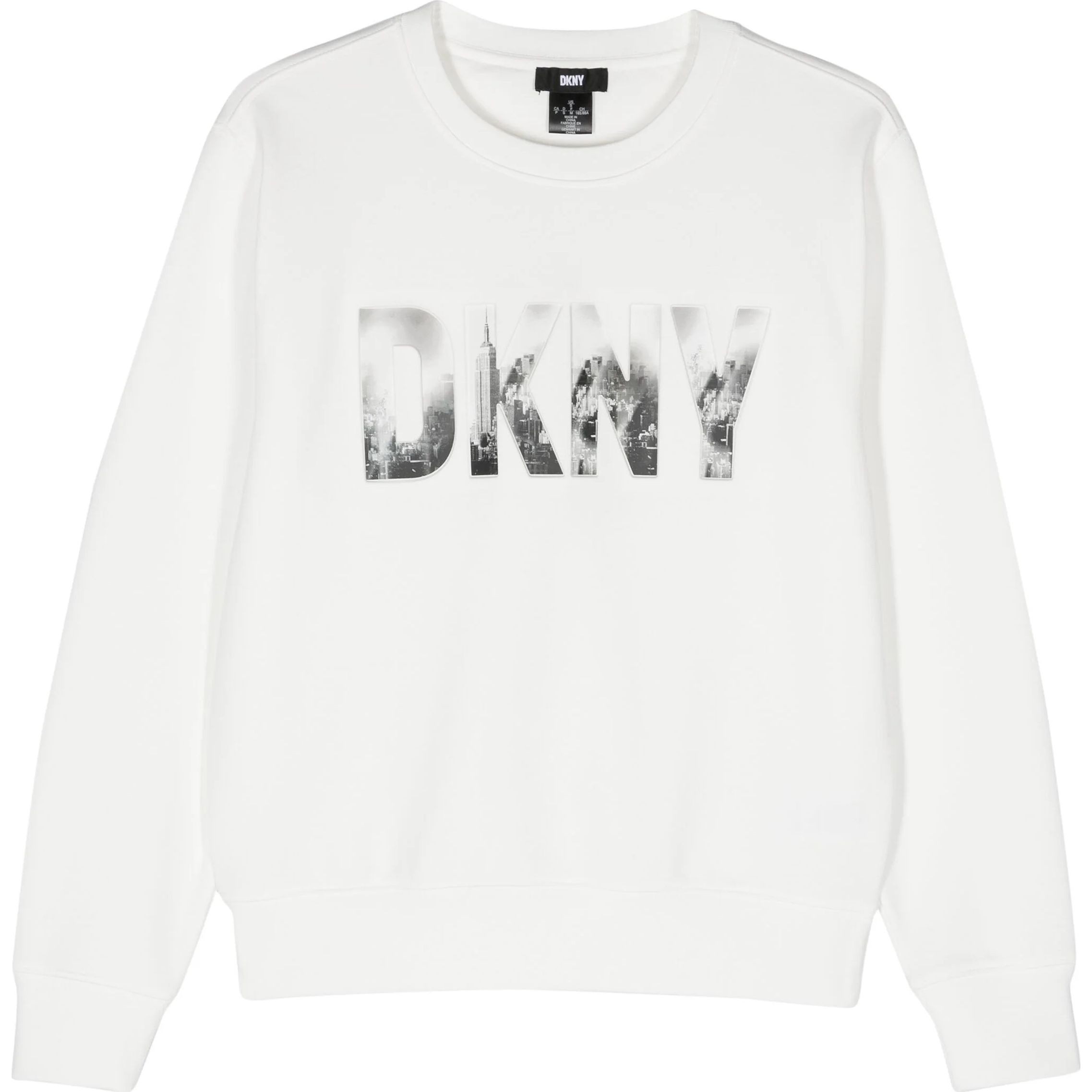 DKNY Sportinis nertinis moterims, Balta, Skyline logo crewneck 1