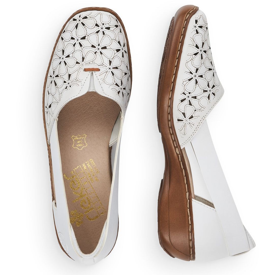 RIEKER Laisvalaikio bateliai moterims, Balta, LEISURE 10