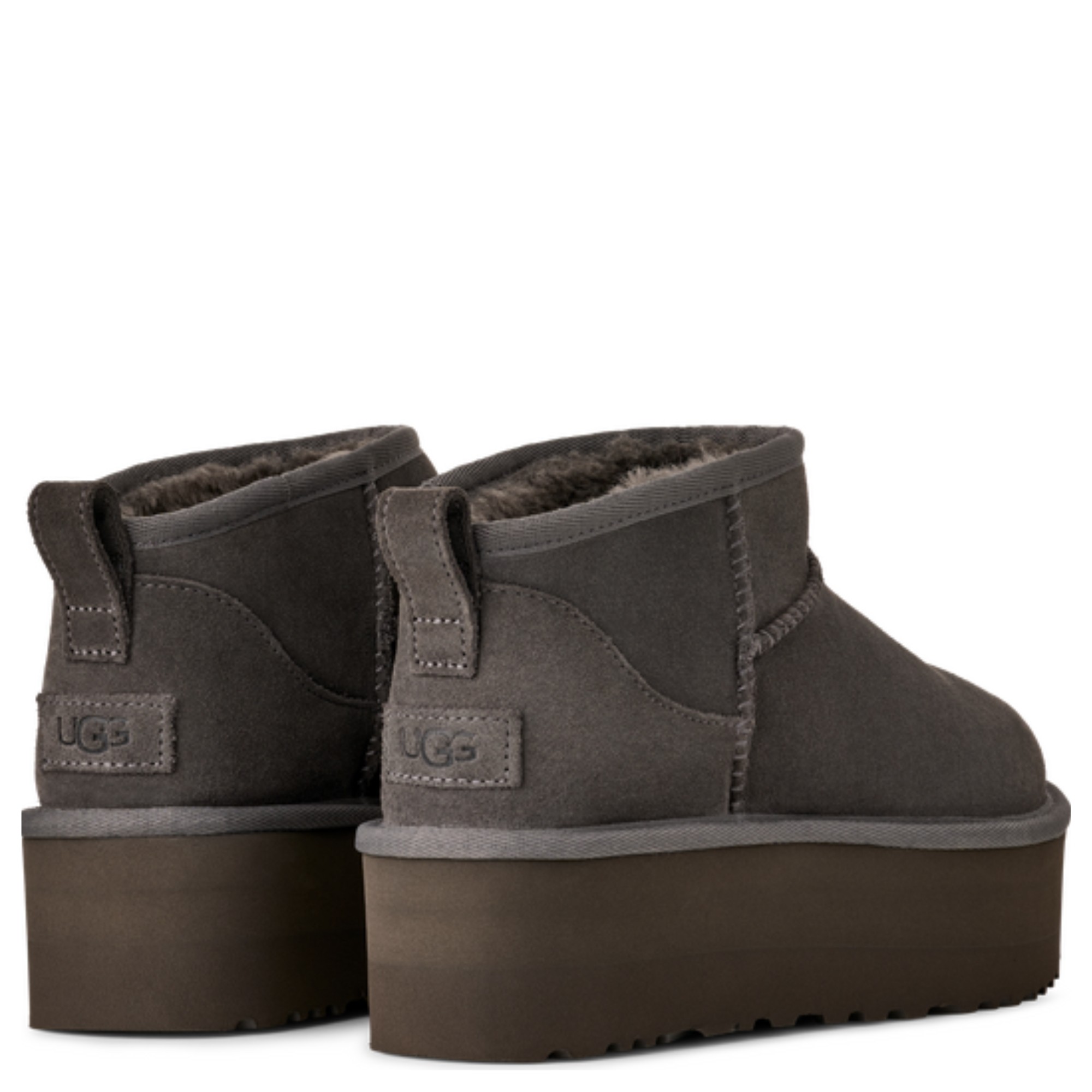 UGG Pašiltinti aulinukai moterims, Pilka, Classic Ultra Mini Platform 3