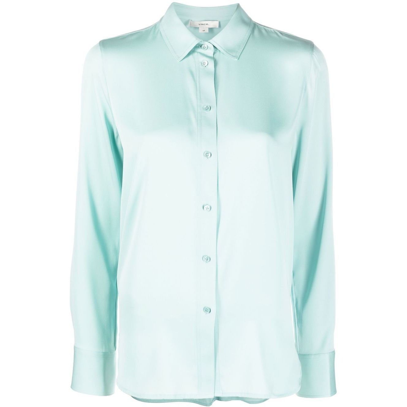 VINCE Marškiniai ilgomis rankovėmis vyrams, Mėlyna, Slim fitted blouse