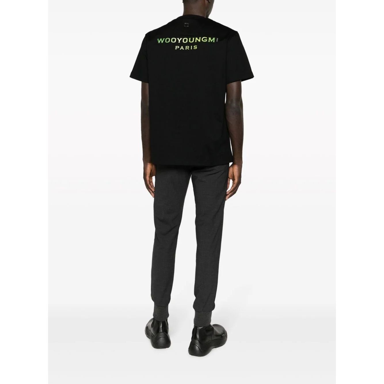 WOOYOUNGMI Marškinėliai trump. rankovėmis vyrams, Juoda, Mens t-shirt 2