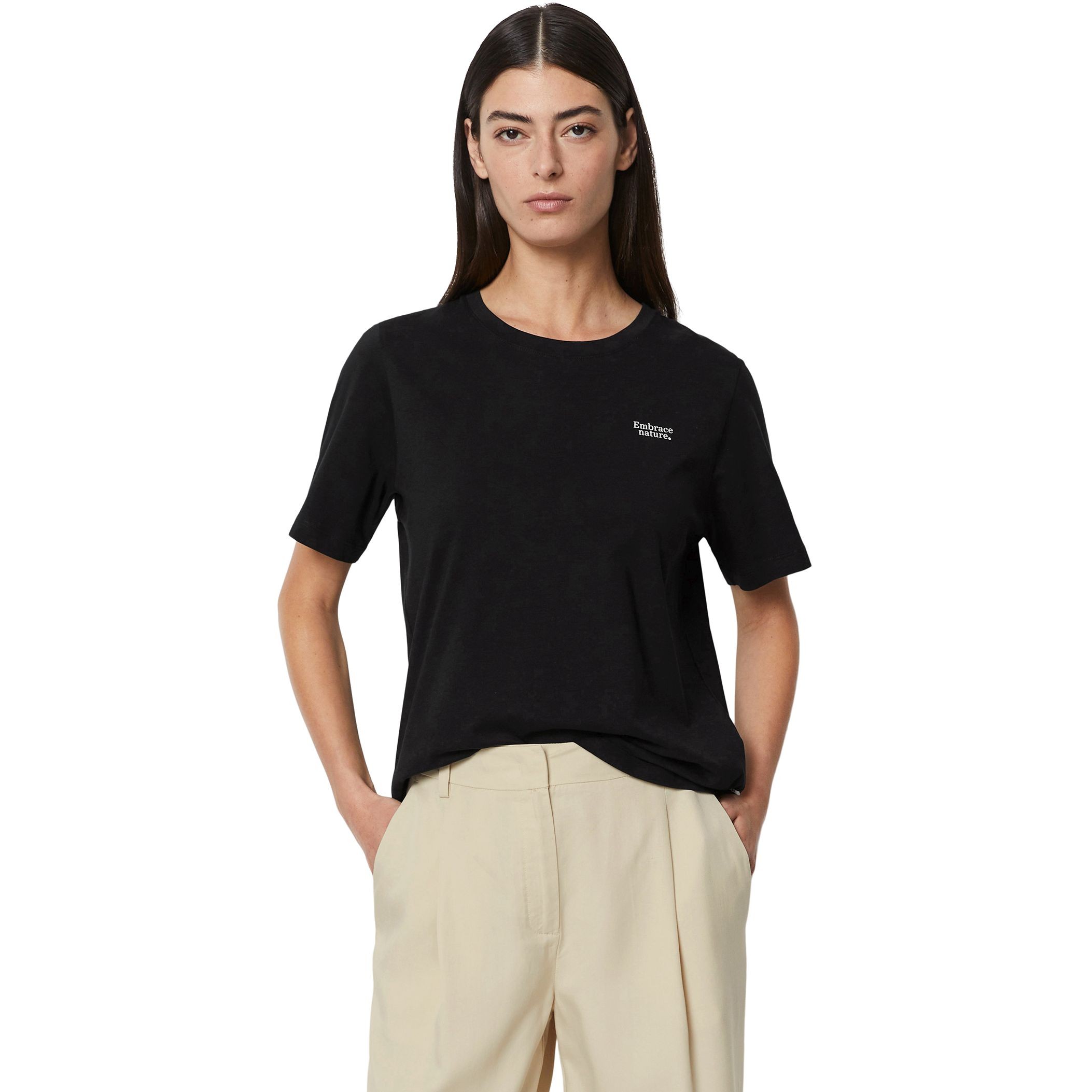 MARC O'POLO Marškinėliai moterims, Juoda 2