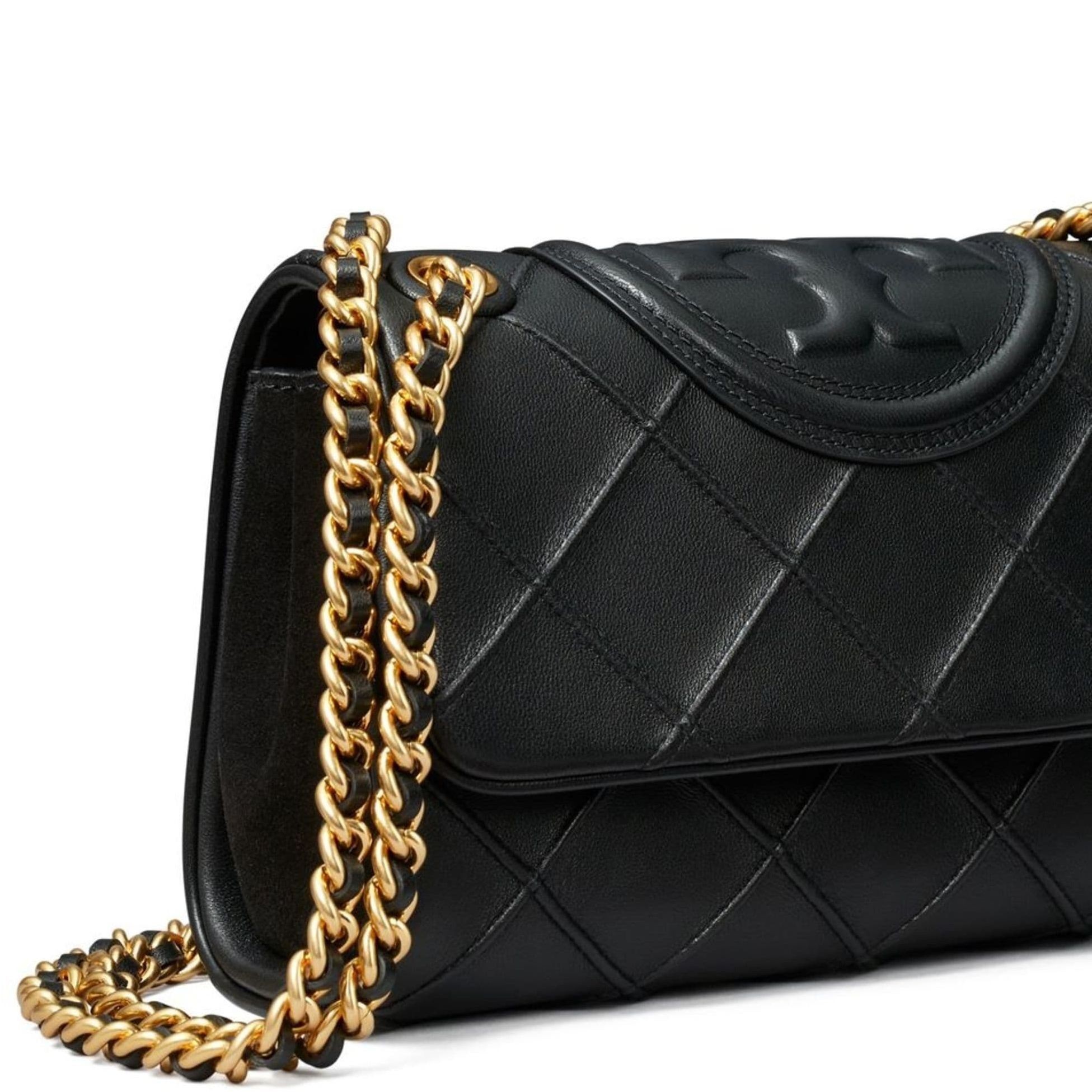 TORY BURCH Rankinė per petį moterims, Juoda, Fleming soft shoulder bag 3