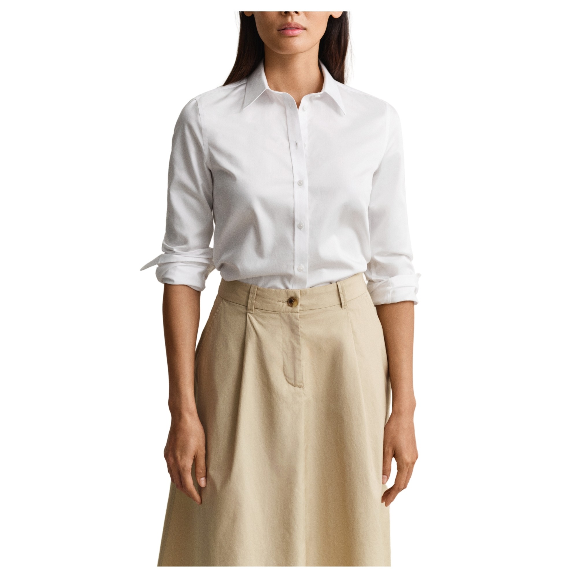 GANT Marškiniai trump. rankovėmis moterims, Balta, 4300588-110 Shirts sho 2