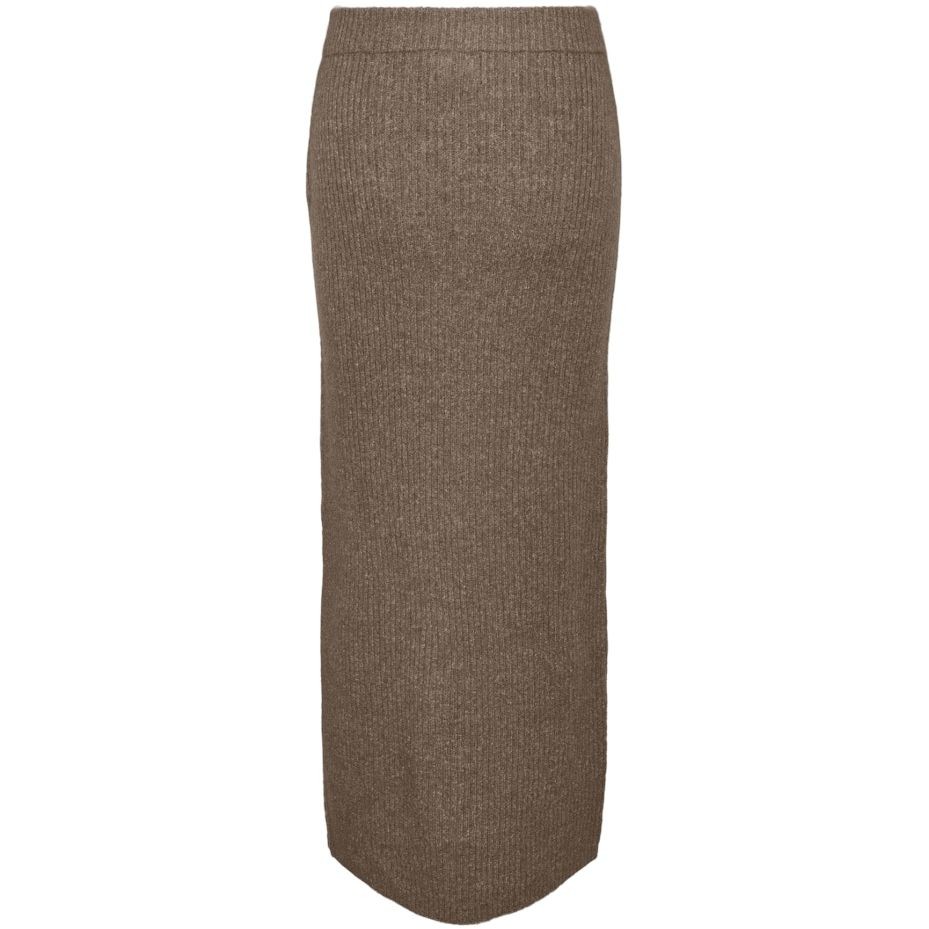 PIECES Maxi sijonas moterims, Ruda, PCJUNA HW ANKLE KNIT 2