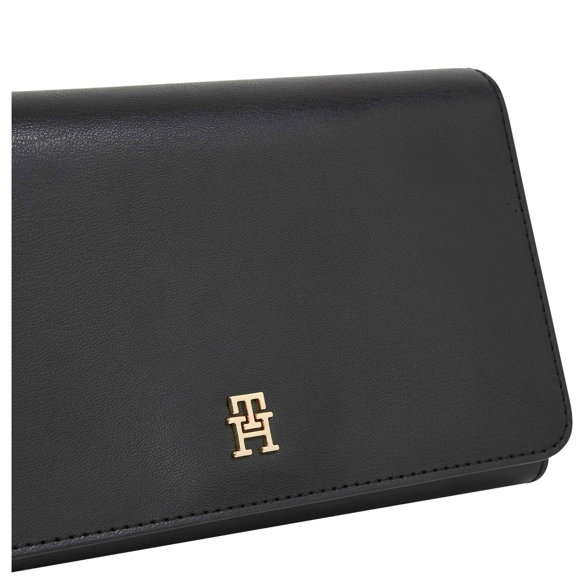 TOMMY HILFIGER Piniginė moterims, Juoda, TH icon flap wallet 3