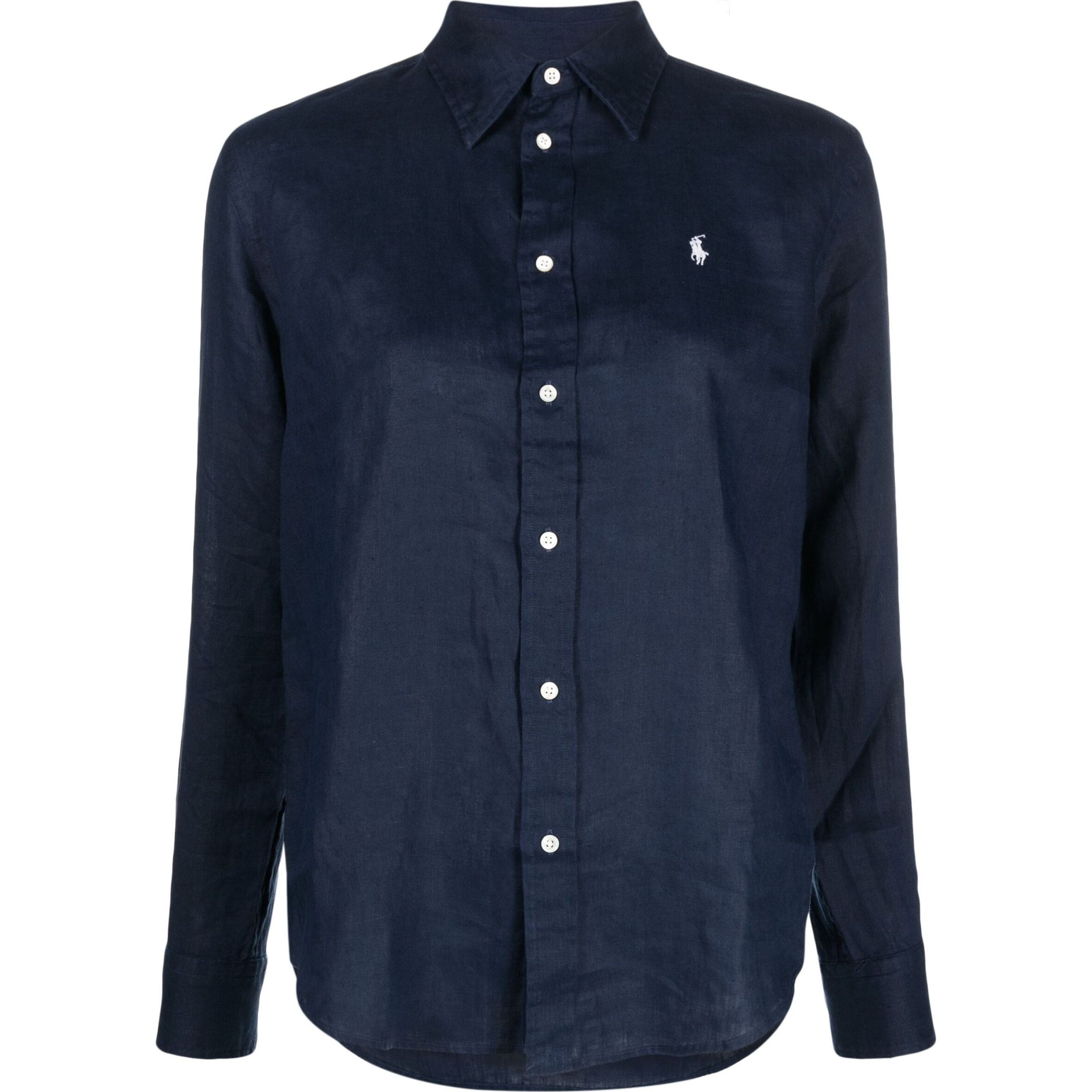 POLO RALPH LAUREN Marškiniai ilgomis rankovėmis moterims, Mėlyna, BUTTON FRONT SHIRT 1
