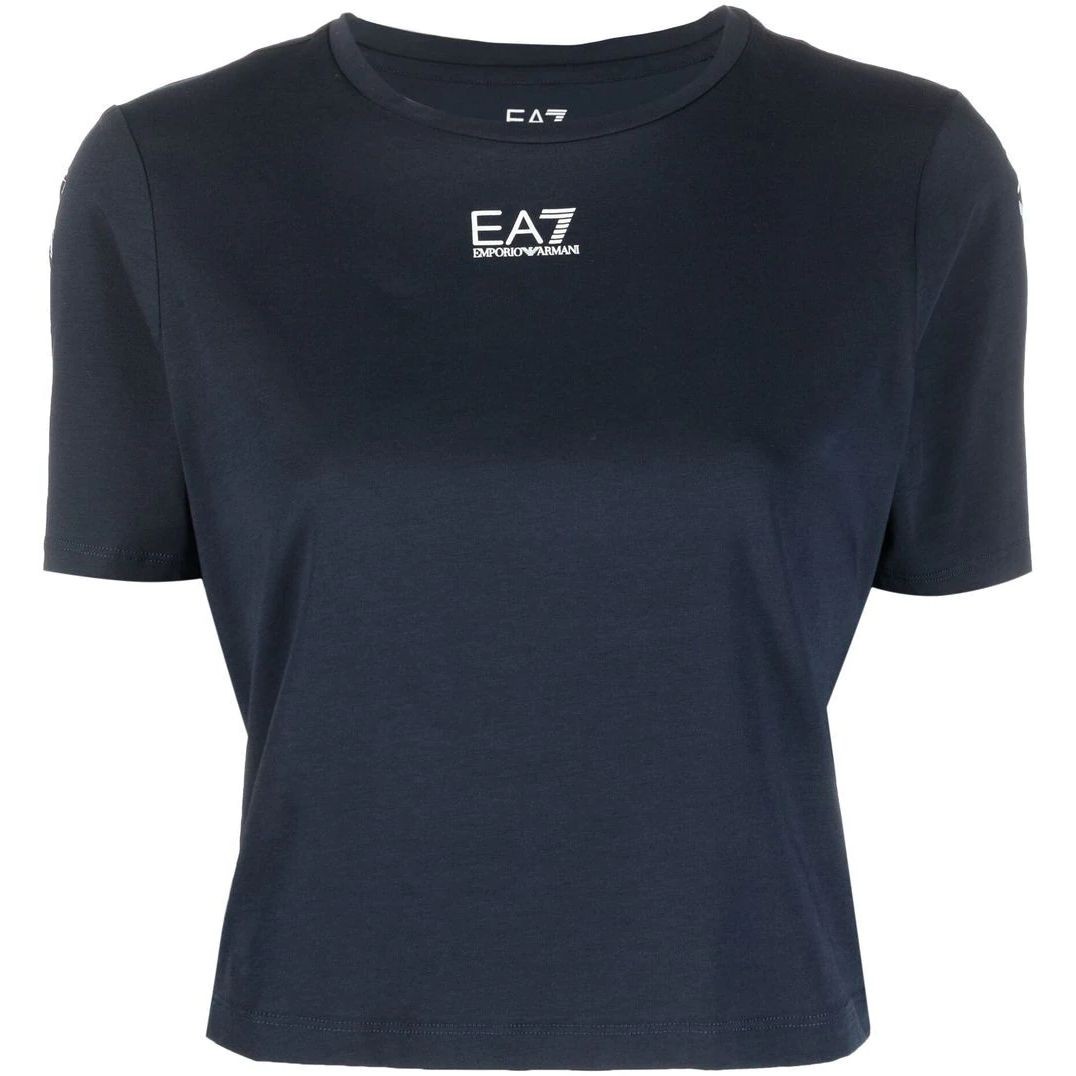 EA7 Marškinėliai trump. rankovėmis moterims, Mėlyna, T-shirt 1