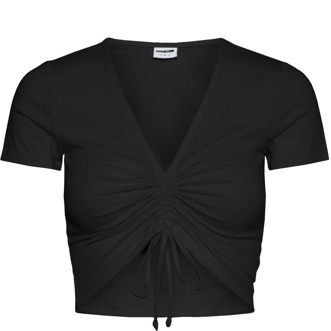 NOISY MAY Palaidinės moterims, Juoda, NMASTA S/S ROUCHING TOP 1