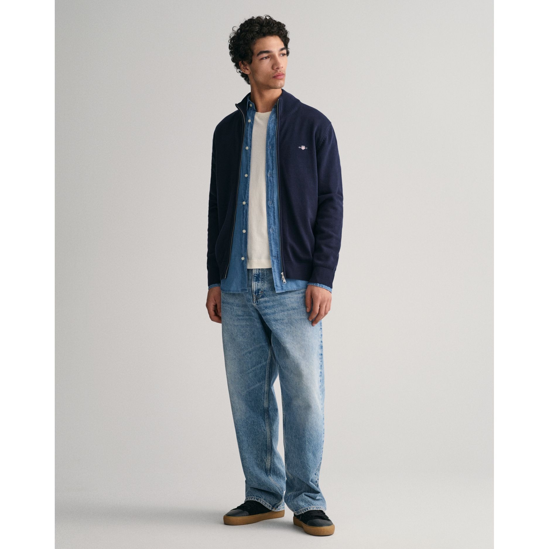 GANT Megztinis vyrams, Mėlyna, CASUAL COZIP 2