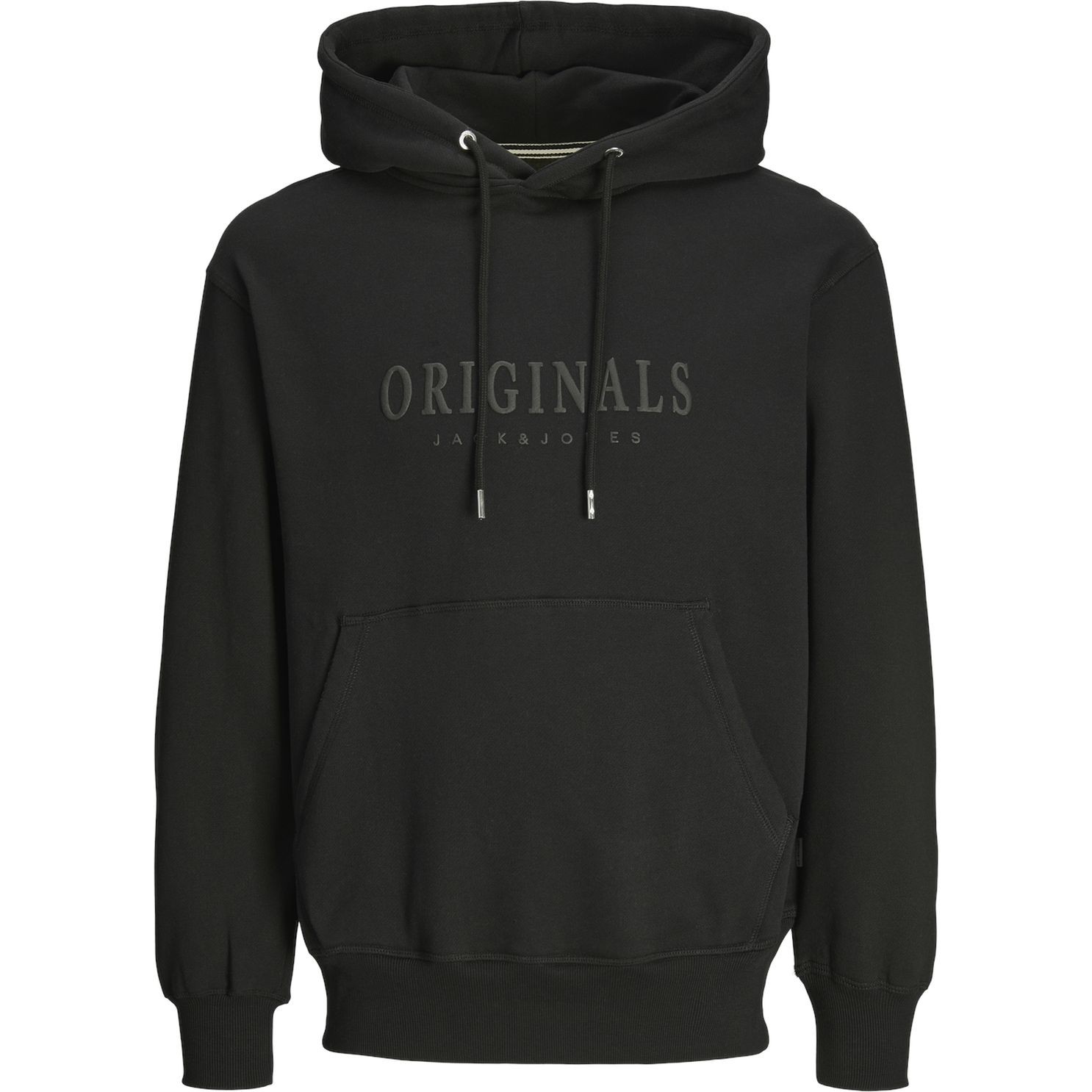JACK & JONES Džemperis vyrams, Juoda, Frederik sberg sweat hood 1