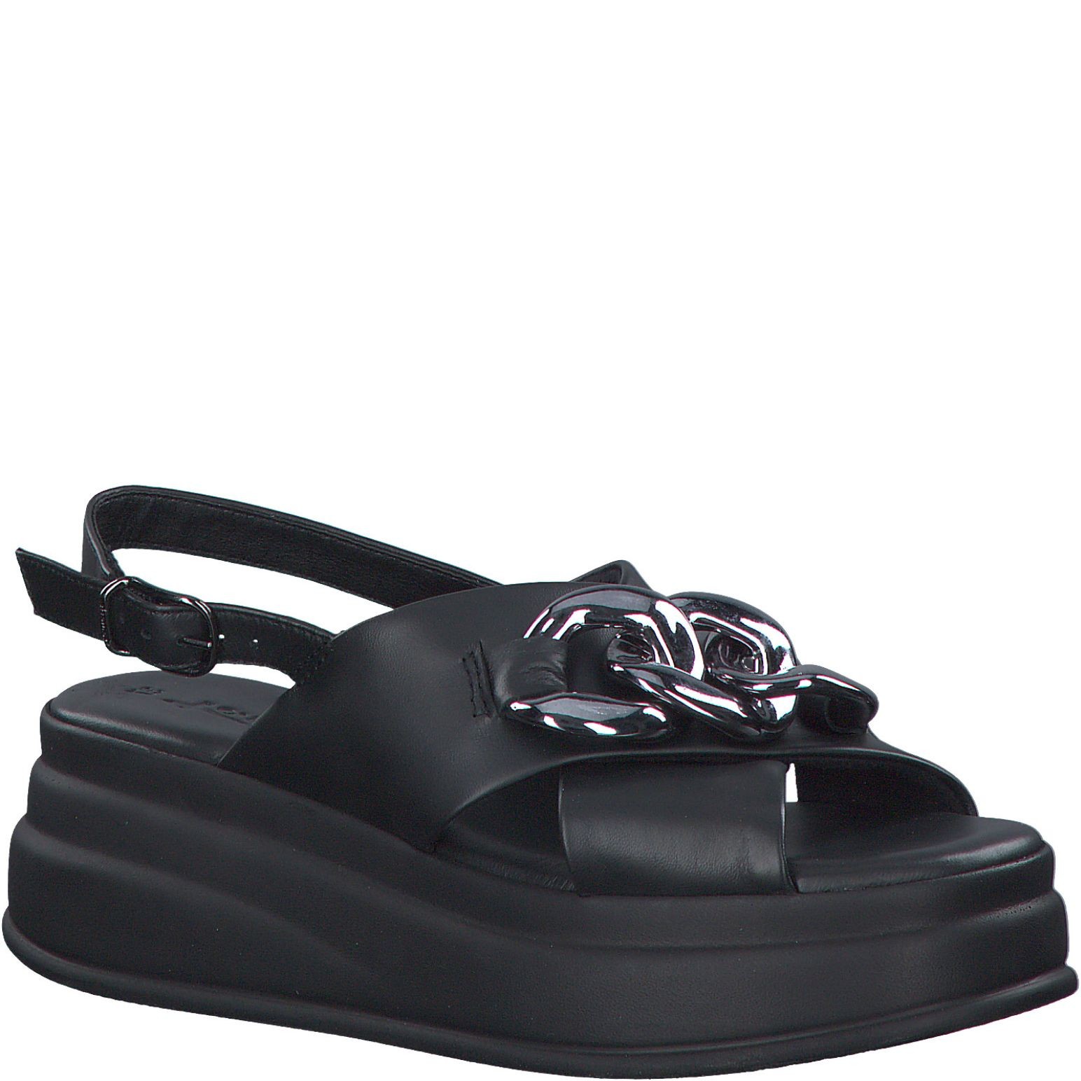 TAMARIS Basutės moterims, Juoda, SANDALS 1