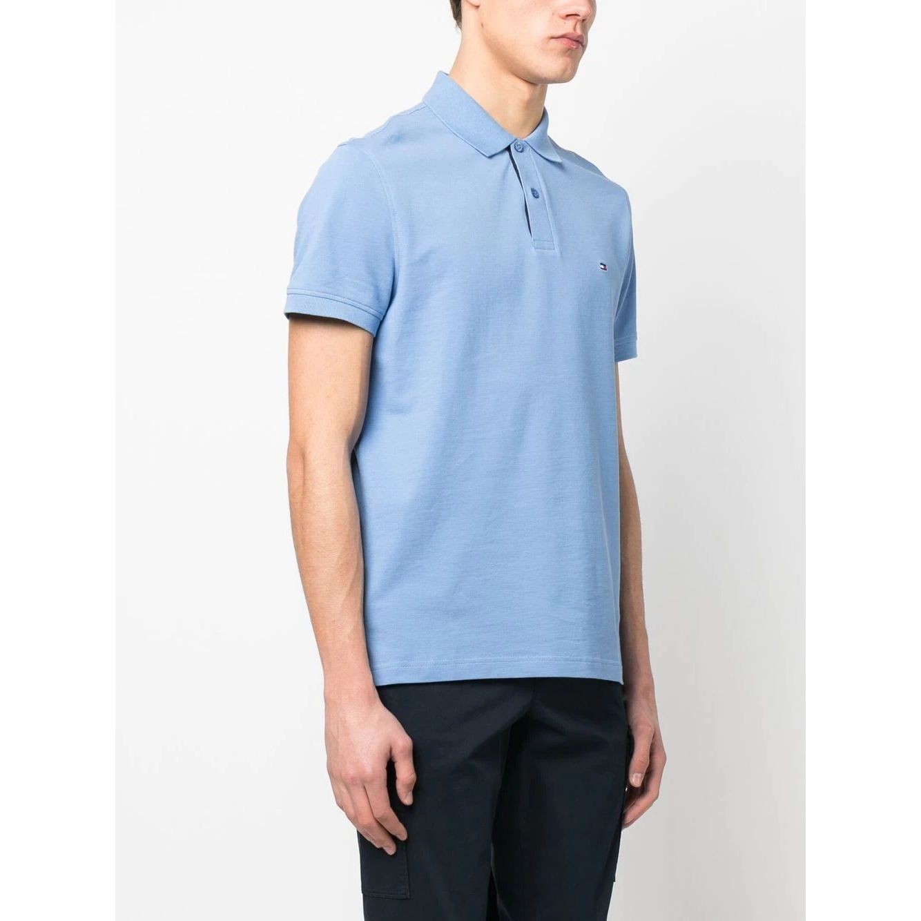 TOMMY HILFIGER Polo marškiniai trumpos rank. vyrams, Mėlyna, Rwb tape placket regular polo 3