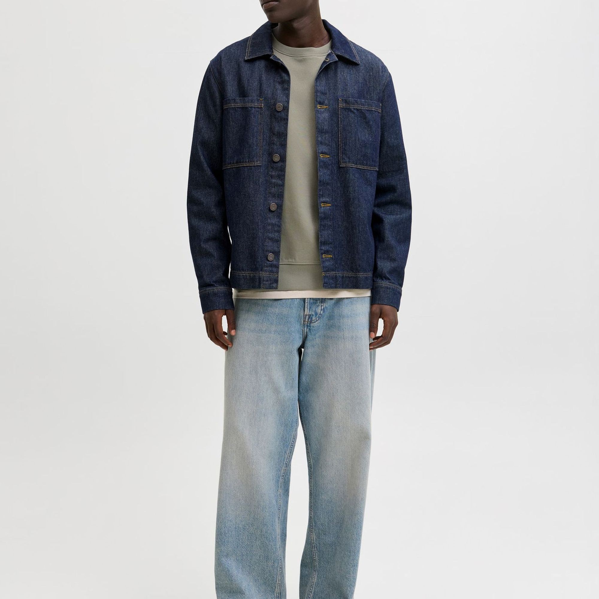 JACK & JONES Megztinis vyrams, Pilka, Star basic 5