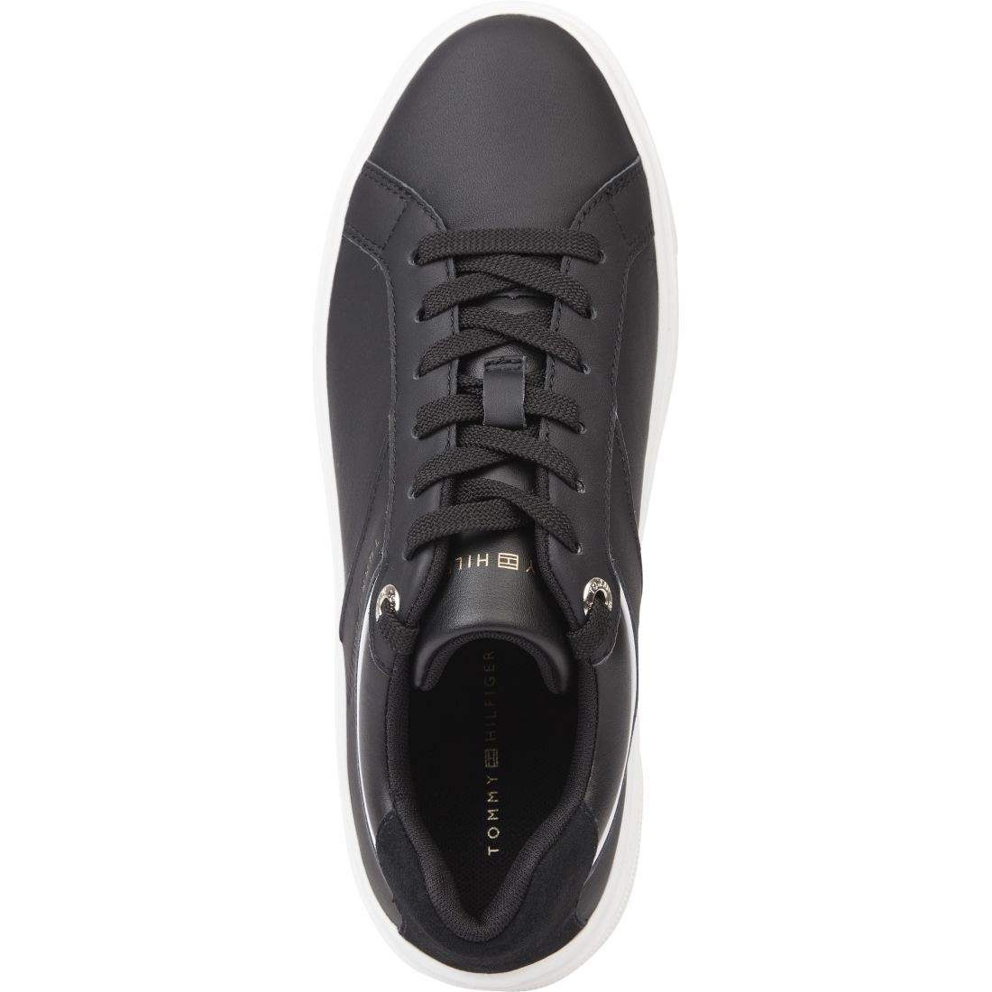 TOMMY HILFIGER Sportiniai bateliai moterims, Juoda, Court sneaker 4