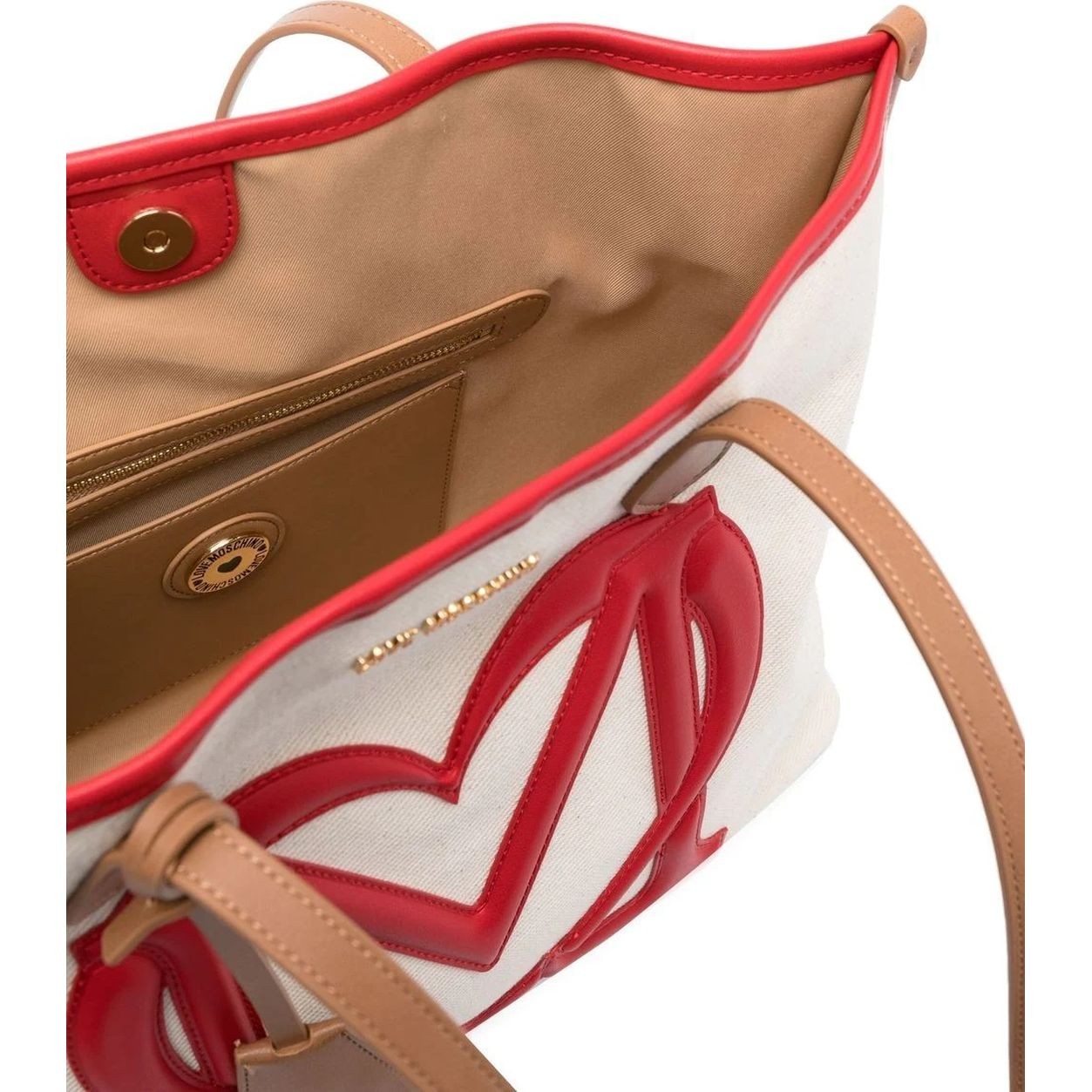 LOVE MOSCHINO Pirkinių krepšys moterims, Rožinė, Canvas tote bag 4