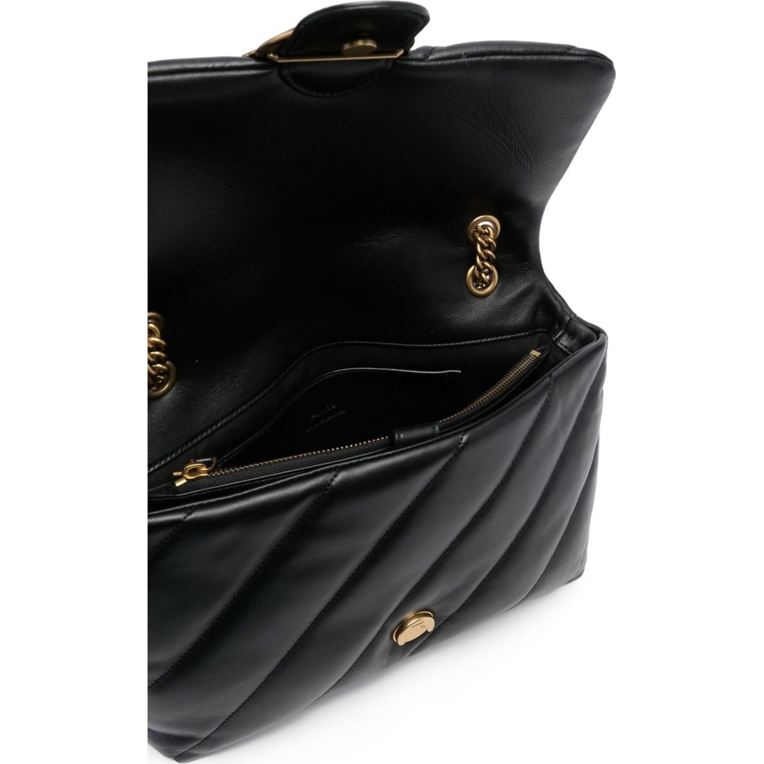 PINKO Rankinė per petį moterims, Juoda, Love puff big shoulder bag 4