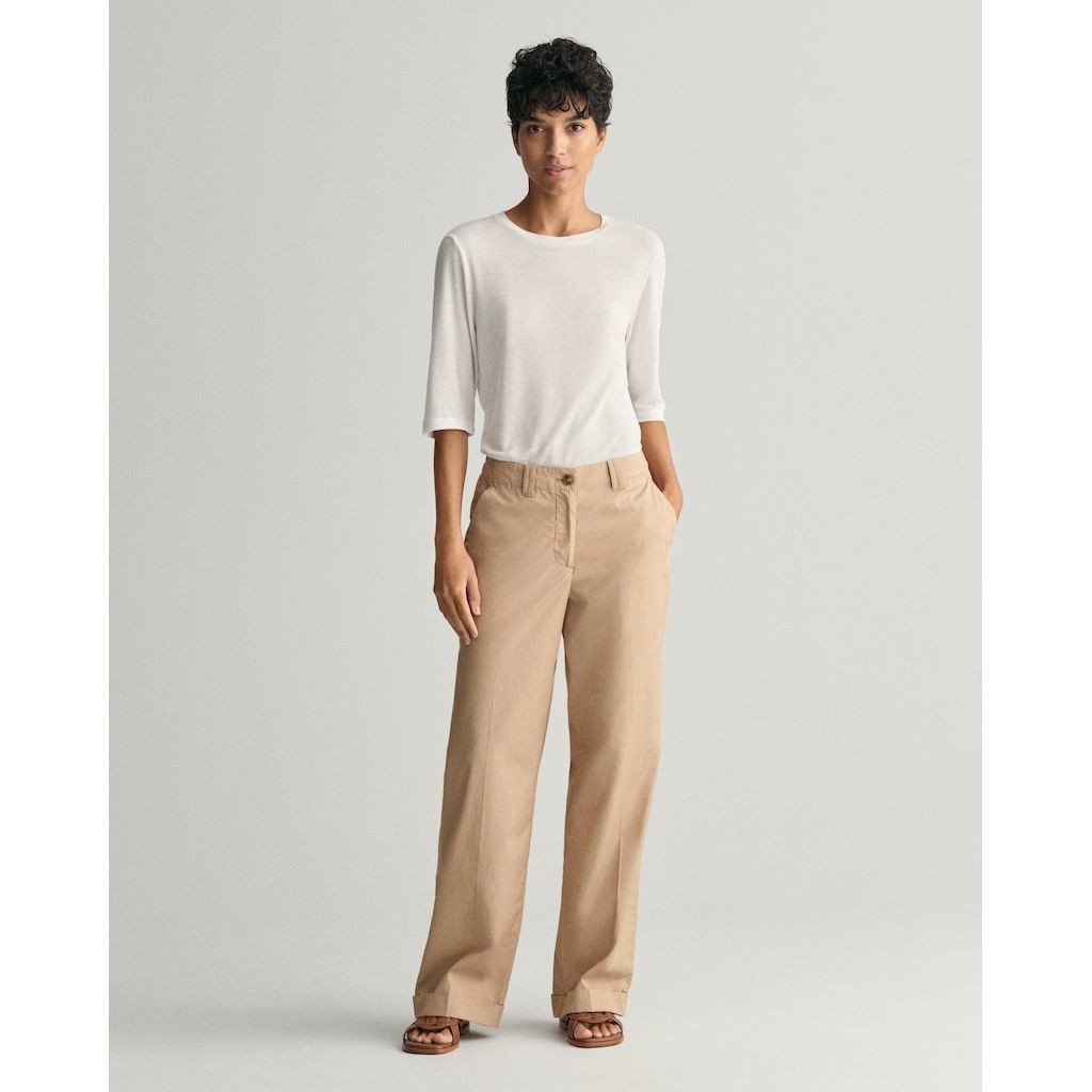 GANT Kelnės moterims, Chaki, REL LIGHTWEIGHT CHINOS 5