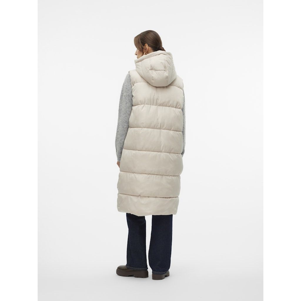 VERO MODA Pūkinė liemenė moterims, Pilka, Ligaane waistcoat 2