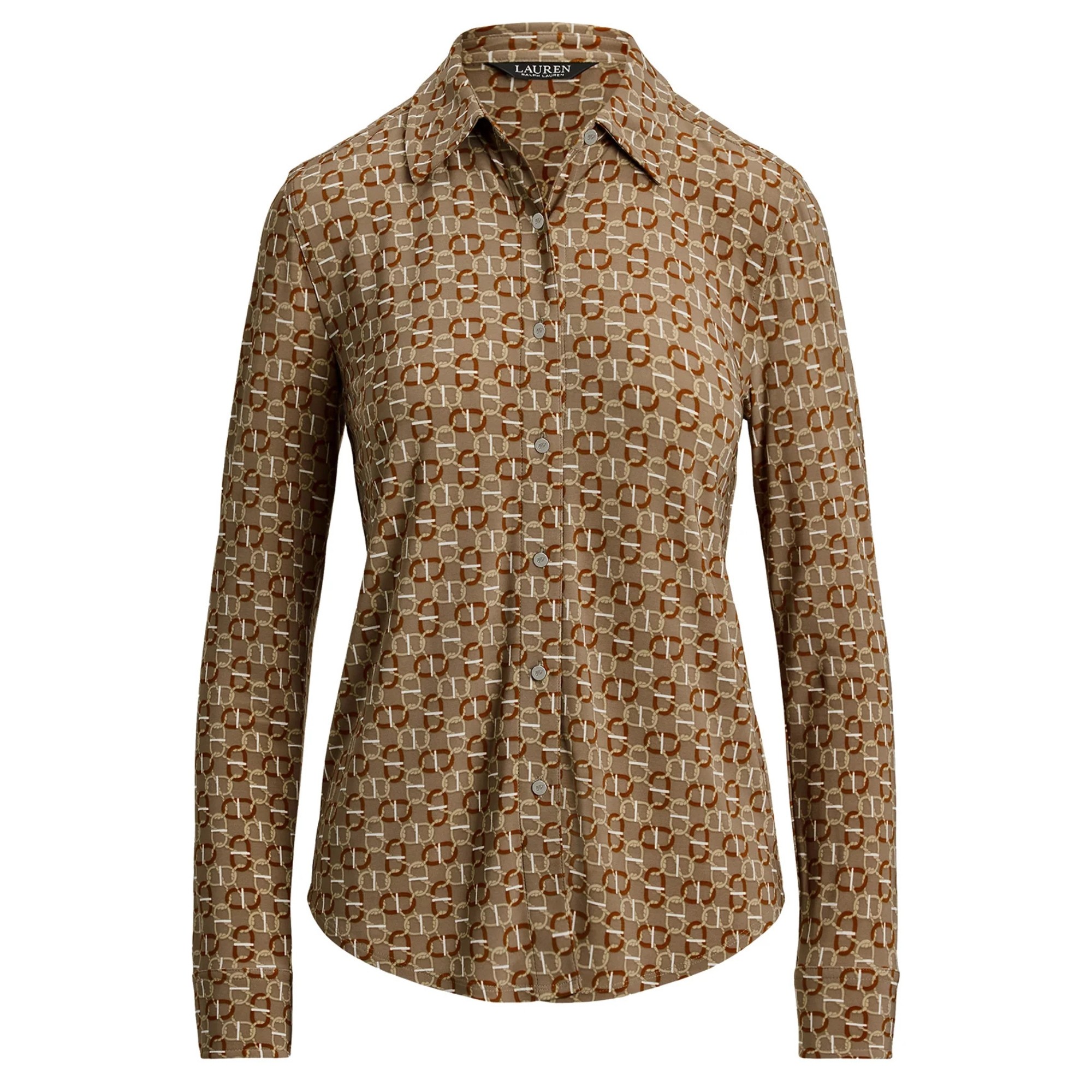 LAUREN RALPH LAUREN Kardiganas moterims, Smėlio, Daquane long sleeve cardigan 1