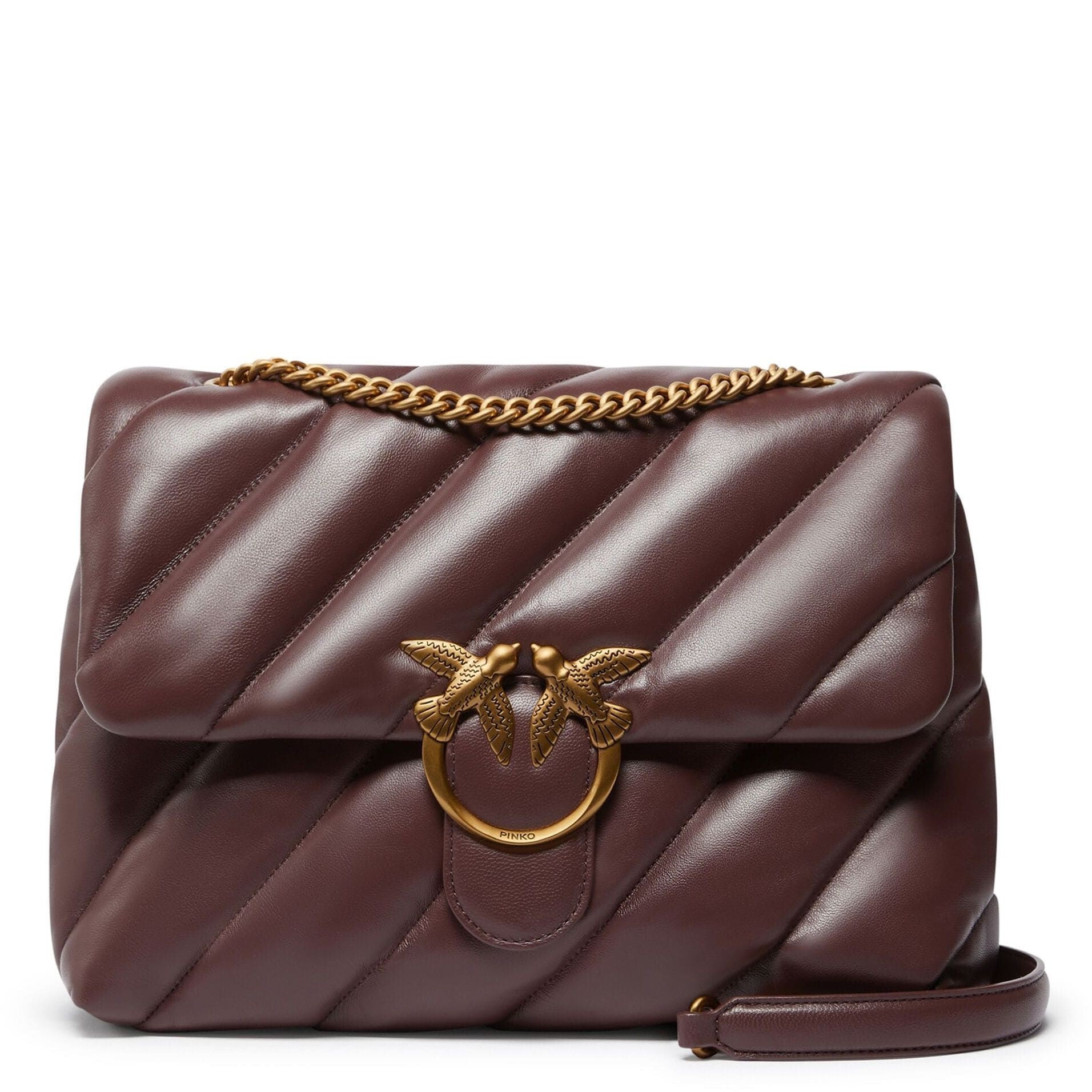 PINKO Rankinė per petį moterims, Ruda, Love puff sholder bag 1