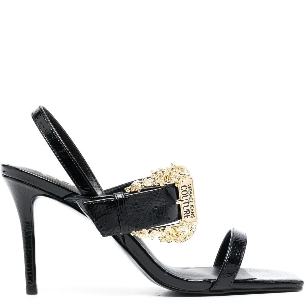 VERSACE JEANS CUTURE Basutės moterims, Juoda, Fondo emily sandals 2
