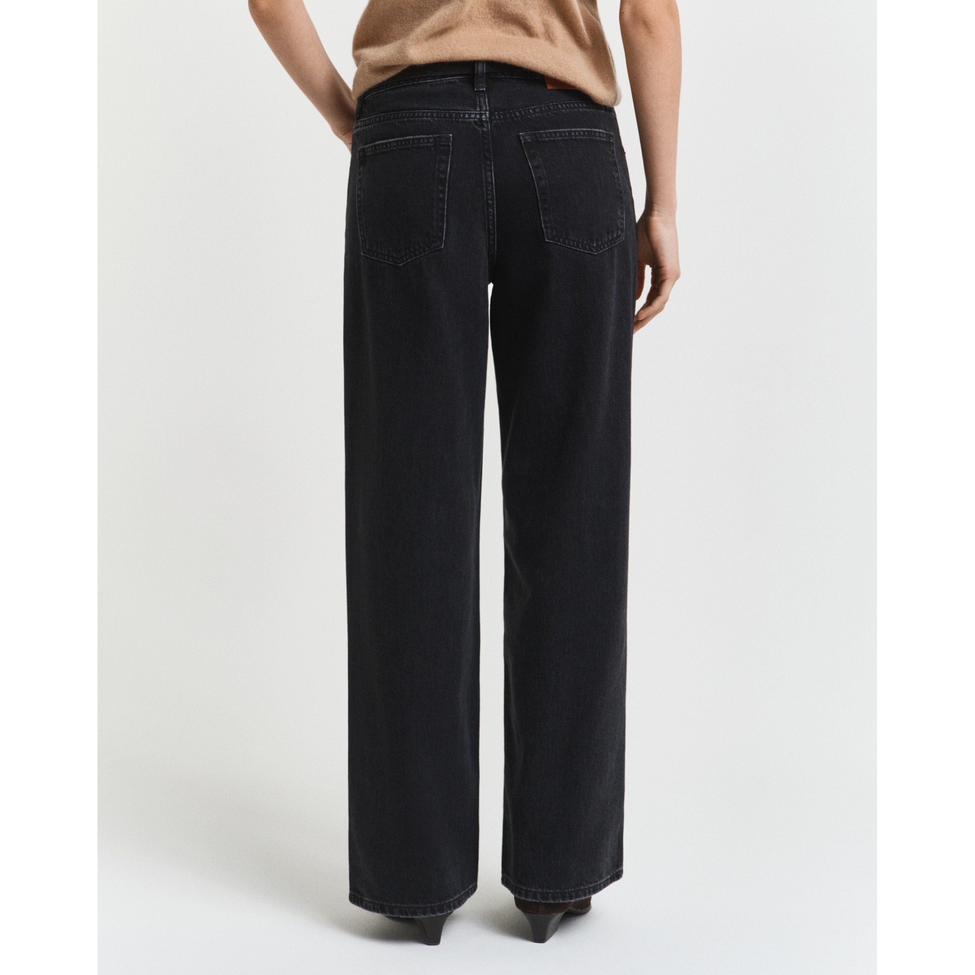 GANT Tiesūs džinsai moterims, Juoda, relaxed jeans 3