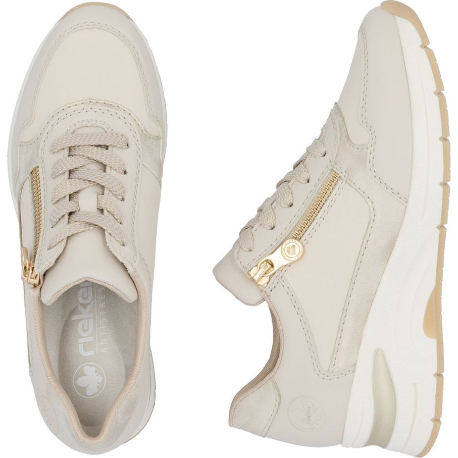 RIEKER Laisvalaikio bateliai moterims, Smėlio, LEISURE 8