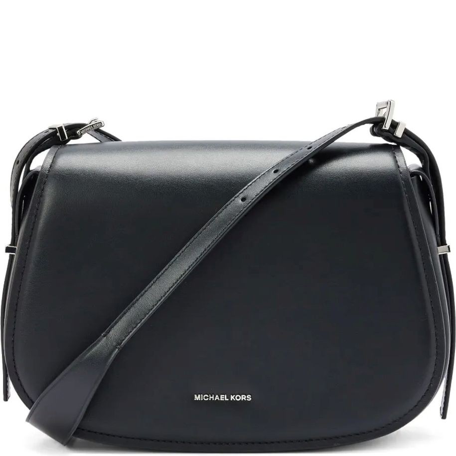 MICHAEL KORS Rankinė per petį moterims, Juoda, Md flap messenger 1